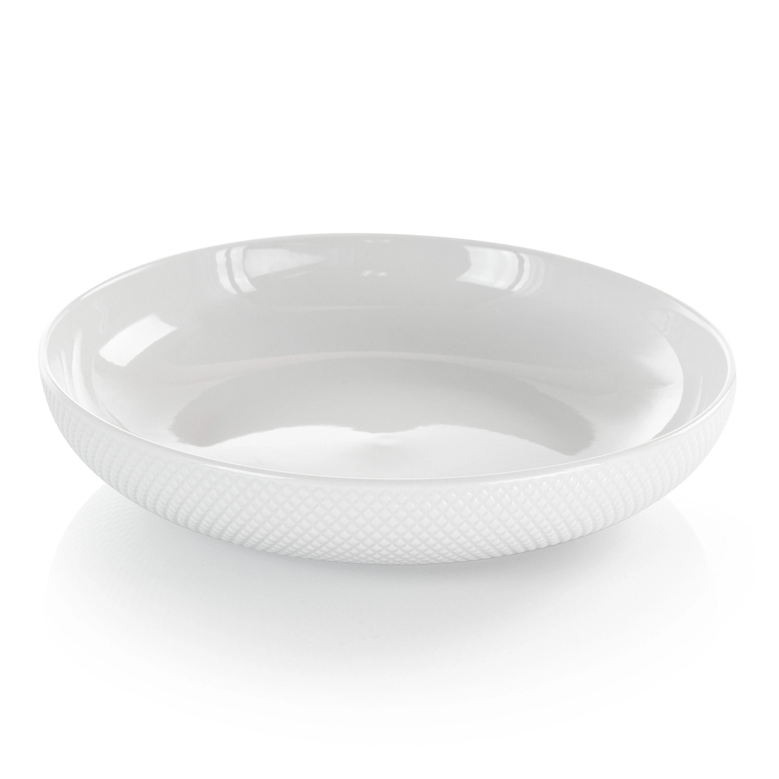 Elama Esme 4 Piece Porcelain Assorted Bowl Set in White