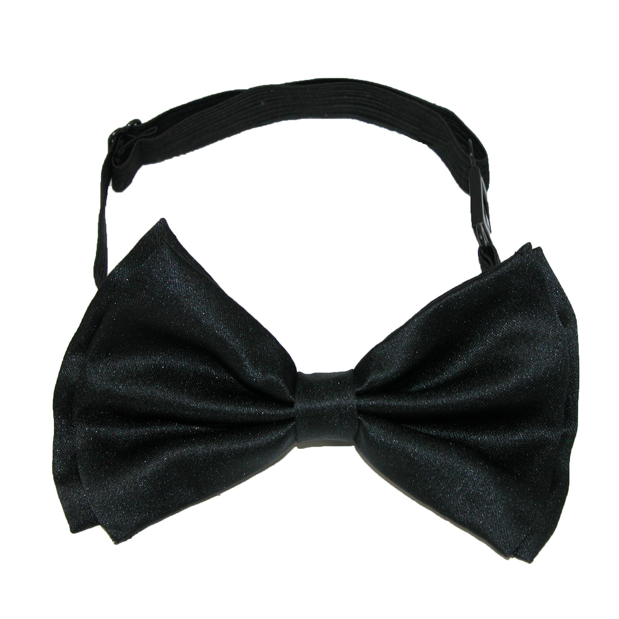 CTM Men's Solid Bow Tie with Suspender Set