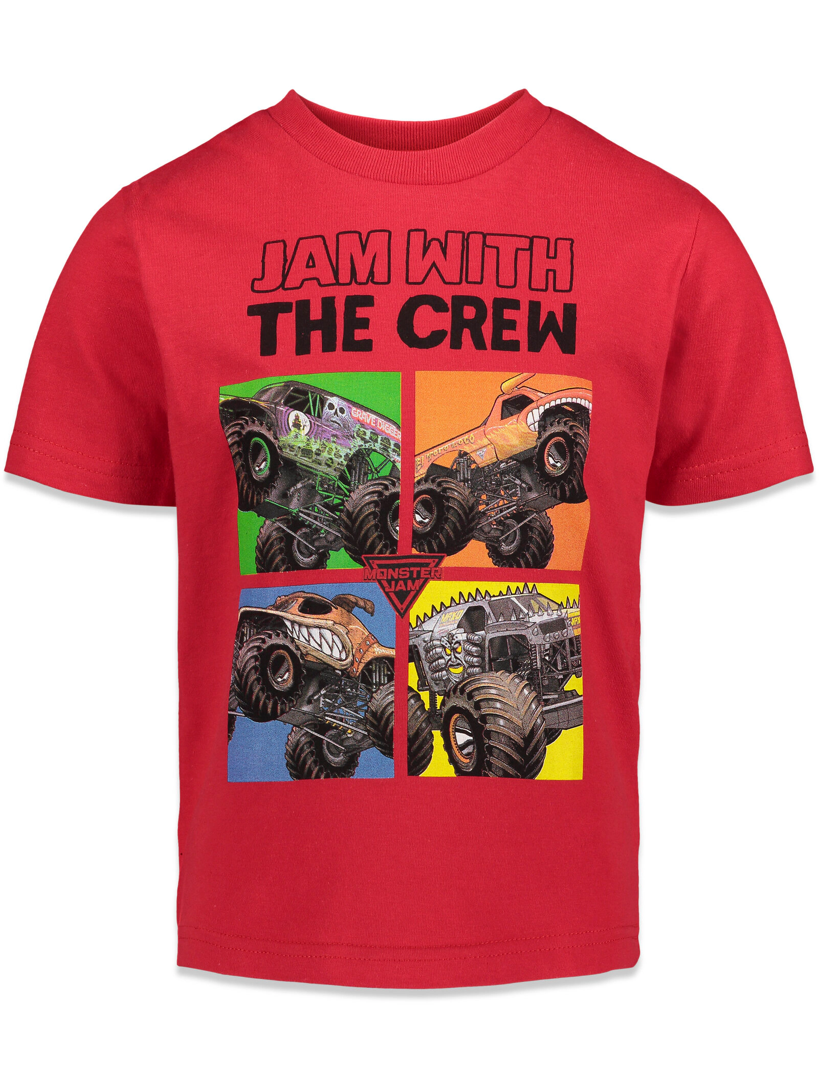 Monster Jam Boys' 3-Pack Short Sleeve Cotton T-Shirts