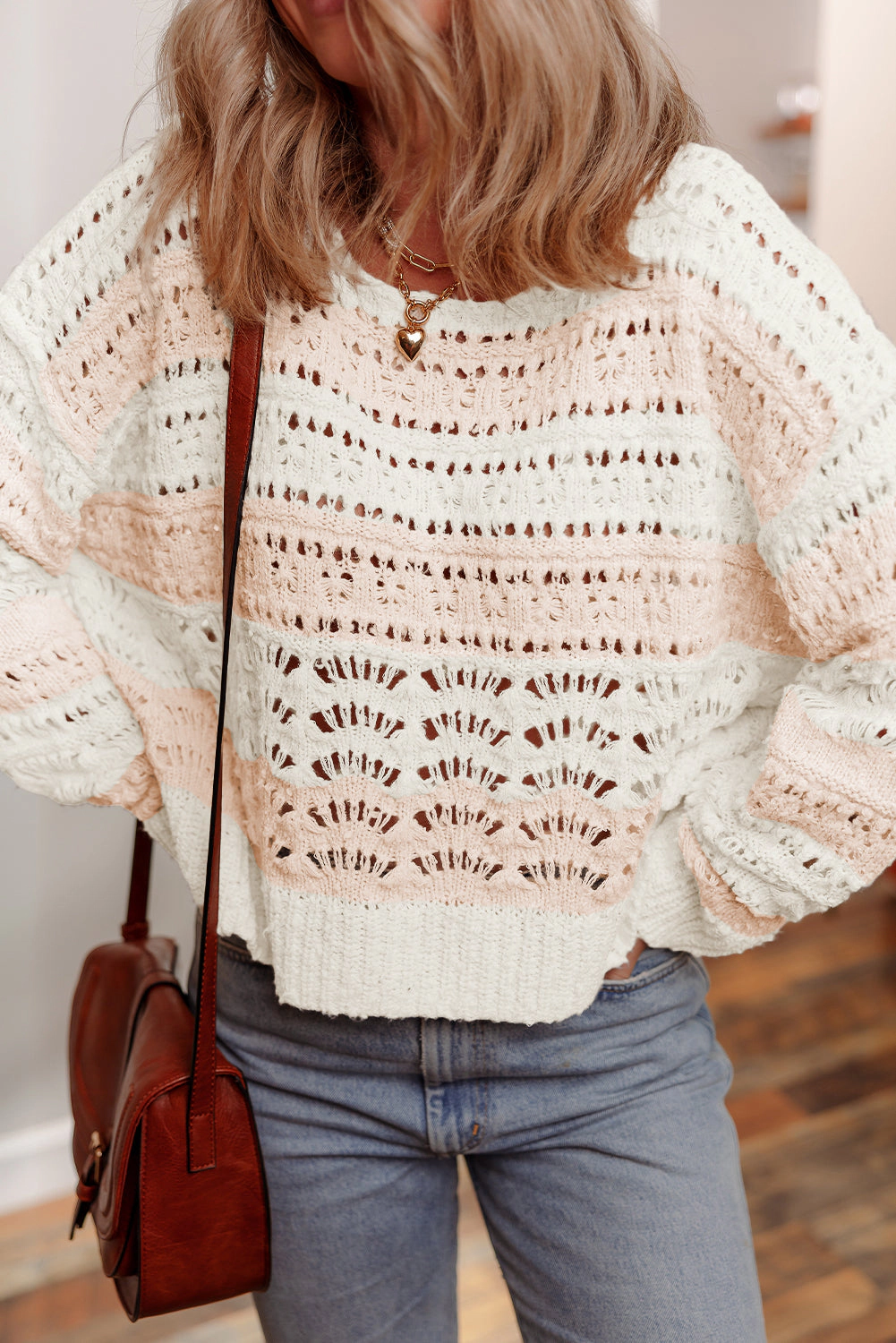 Threaded Pear Women's Zararita Drop Shoulder Casual Sweater