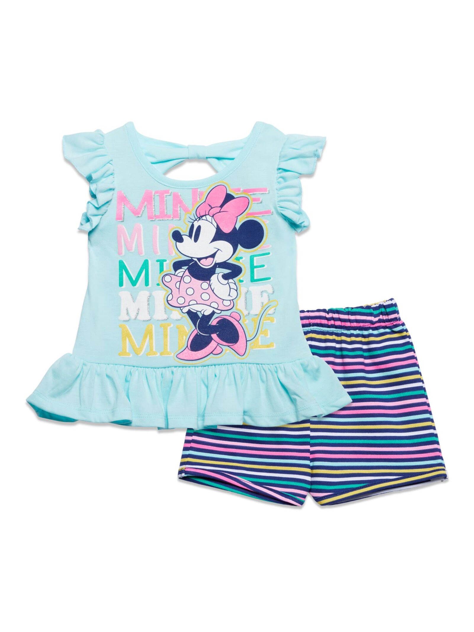 Disney Minnie Mouse Girls' Sleeveless 2-Piece Tank Top and Shorts Set