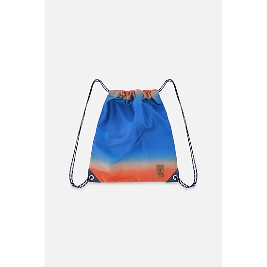 Deux par Deux Boys Lightweight Gradient Drawstring Bag, Color