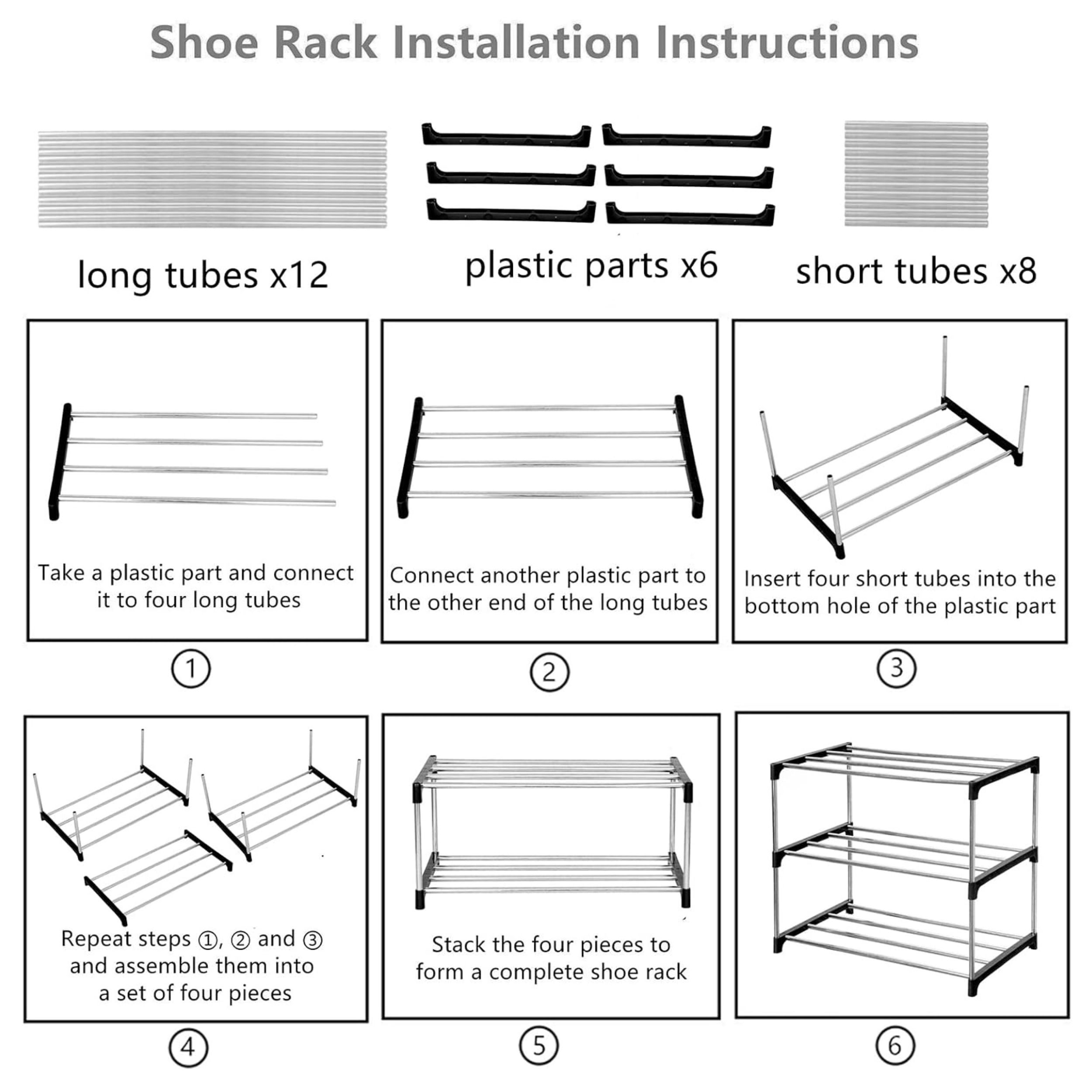 Stock Preferred Stackable 3 Tier Small Shoe Rack Space Saving Organizer for Entryway Closet and Hallway