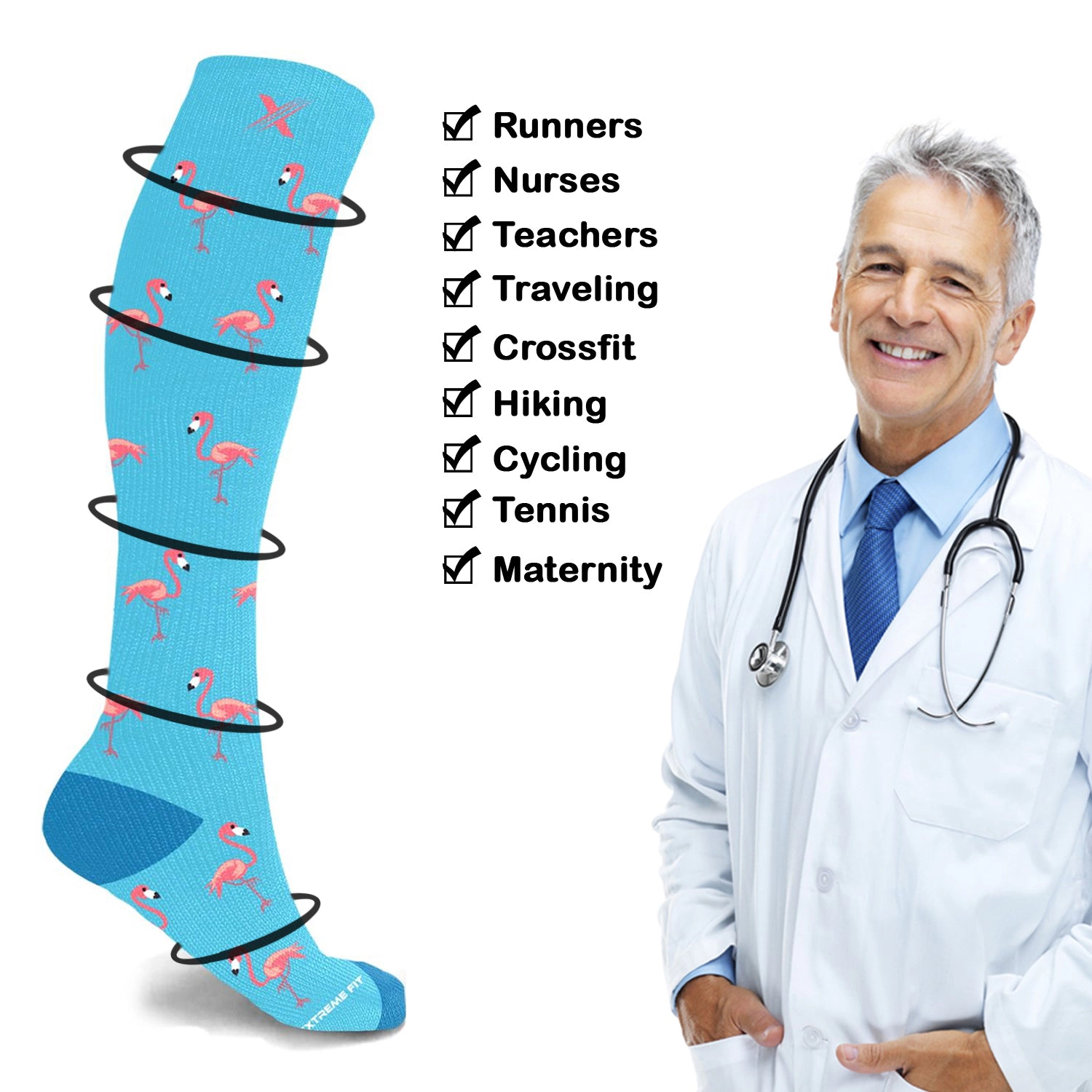 Extreme Fit Compression Socks Knee High - Made For