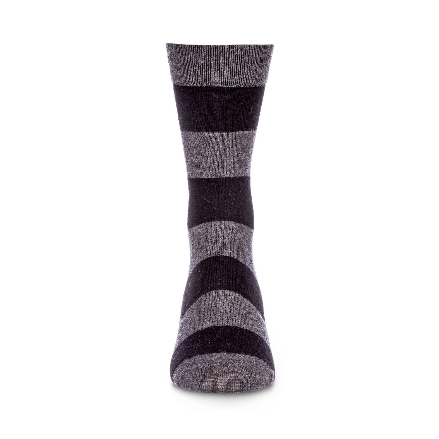 MeMoi Men's Rugby Striped Luxuriously Soft Cashmere Blend Crew Socks