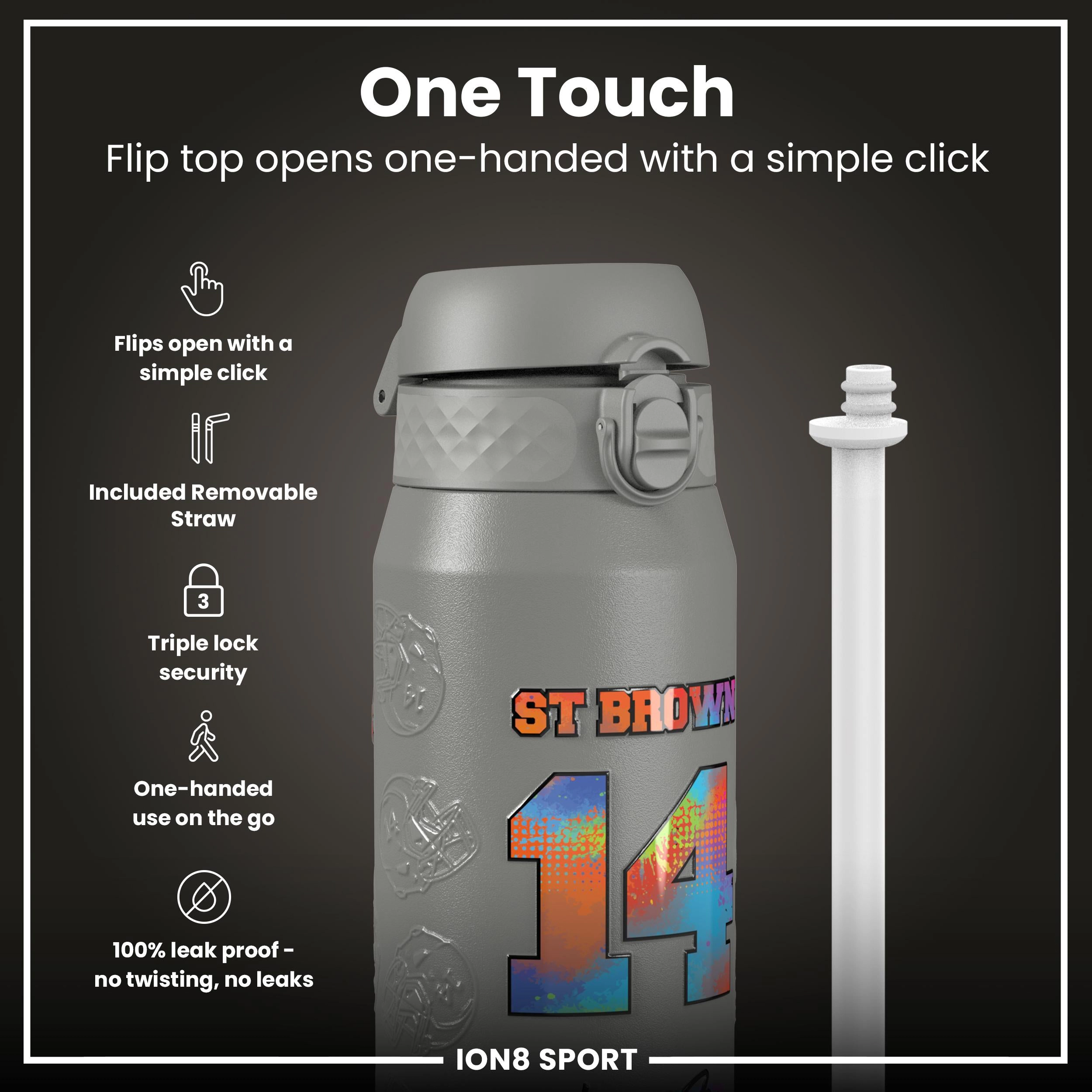 Ion8 NFL PA Thermal Steel Water Bottle