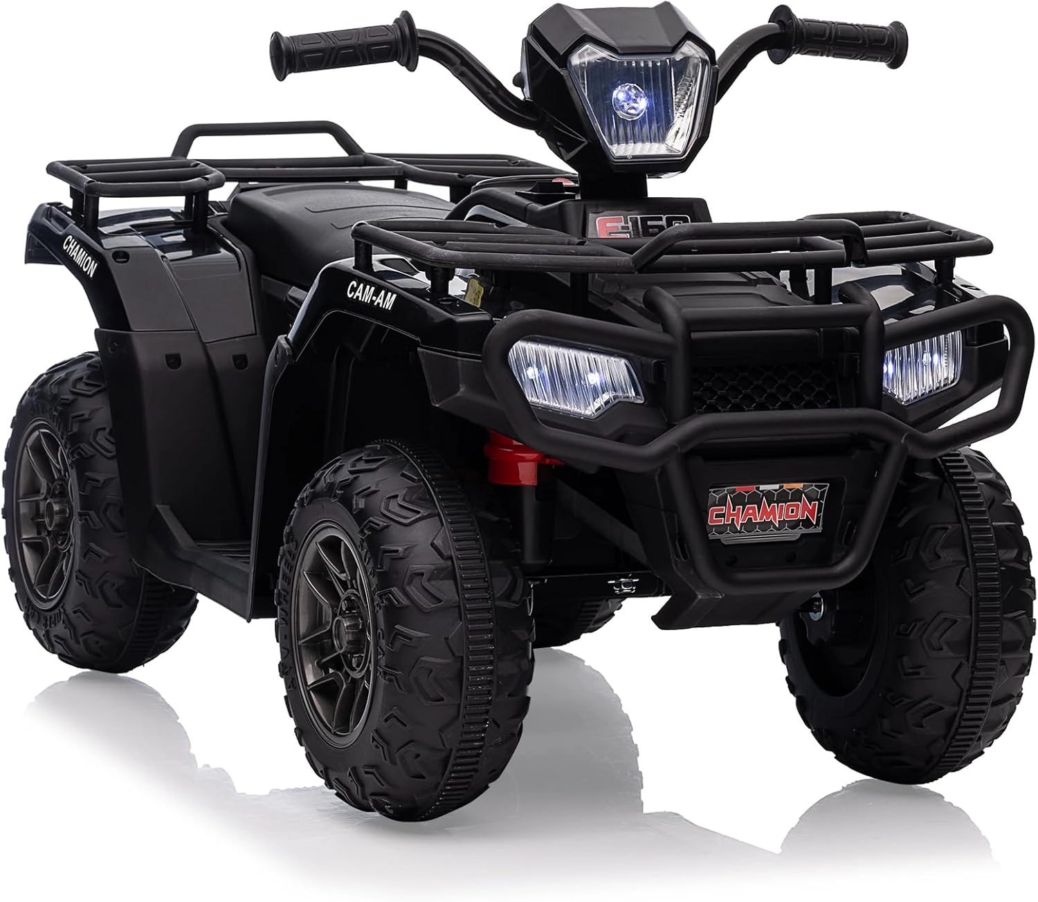 Enjyam 12V Kids Ride-On ATV for Toddlers, Electric 4-Wheel Vehicle with LED Lights, Music, USB, Safe 2.2mph