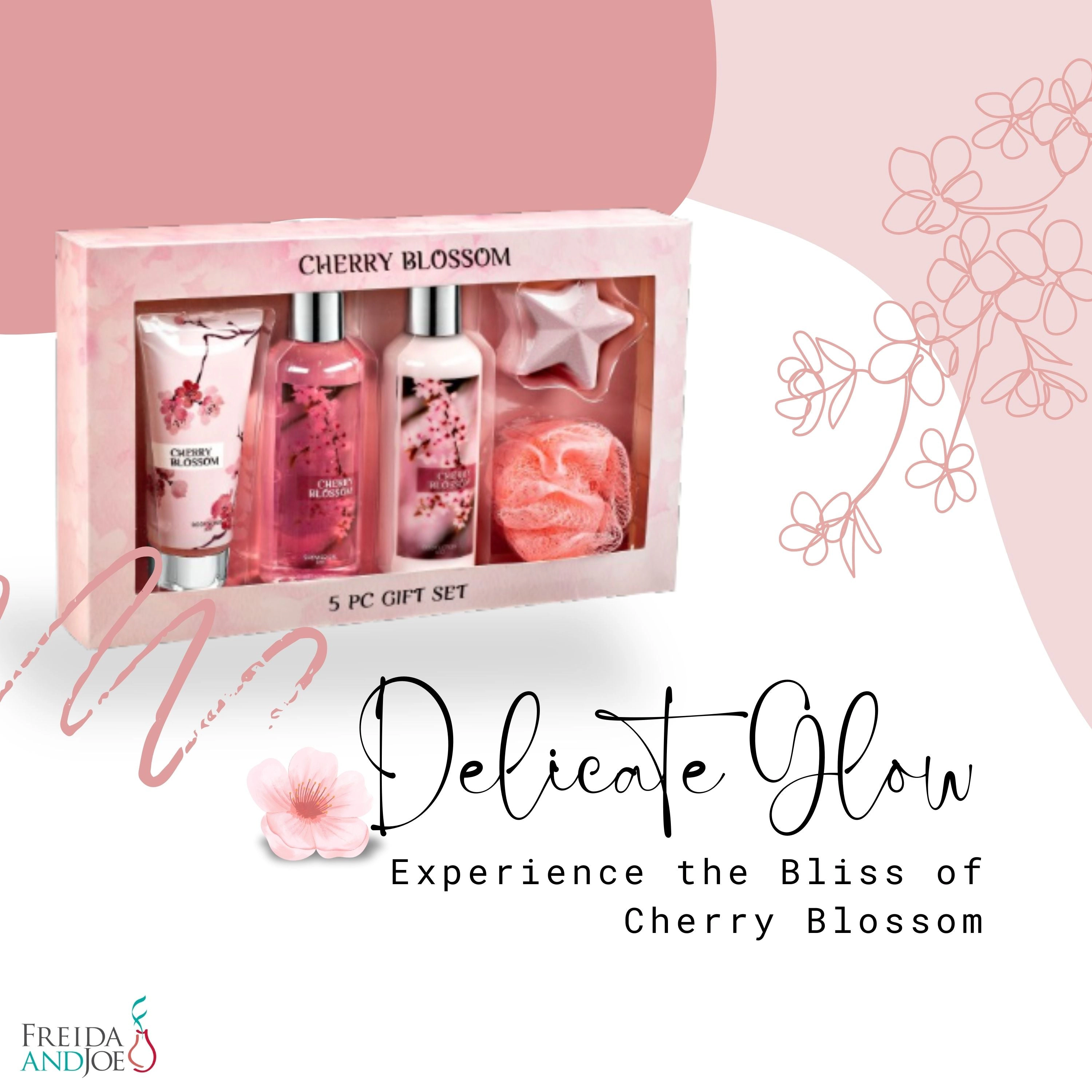 Freida and Joe  Women Japanese Cherry Blossom Bath & Body Collection Gift Box Valentine's Gift