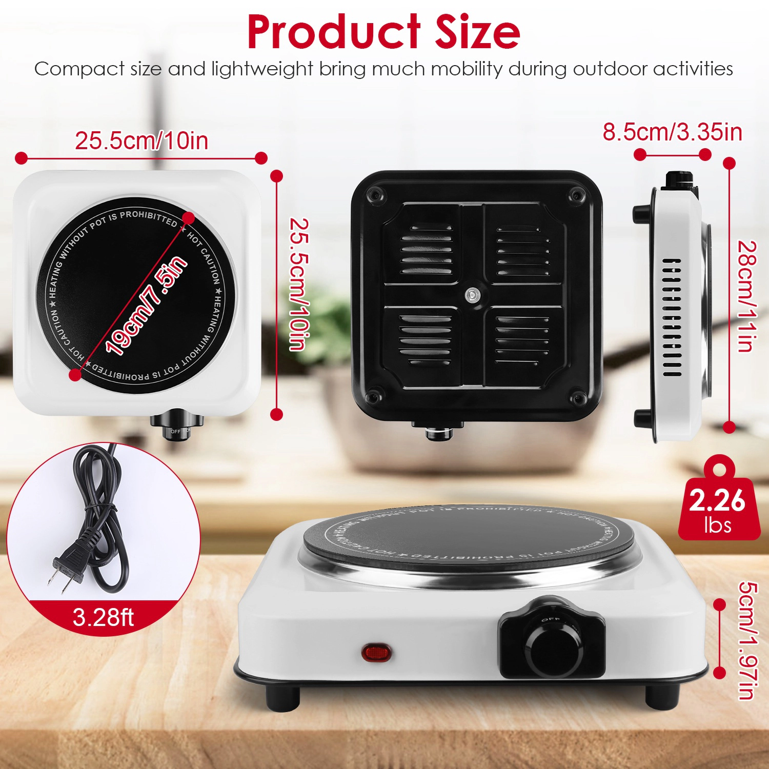 GBruno Infrared Single Burner Hot Plate
