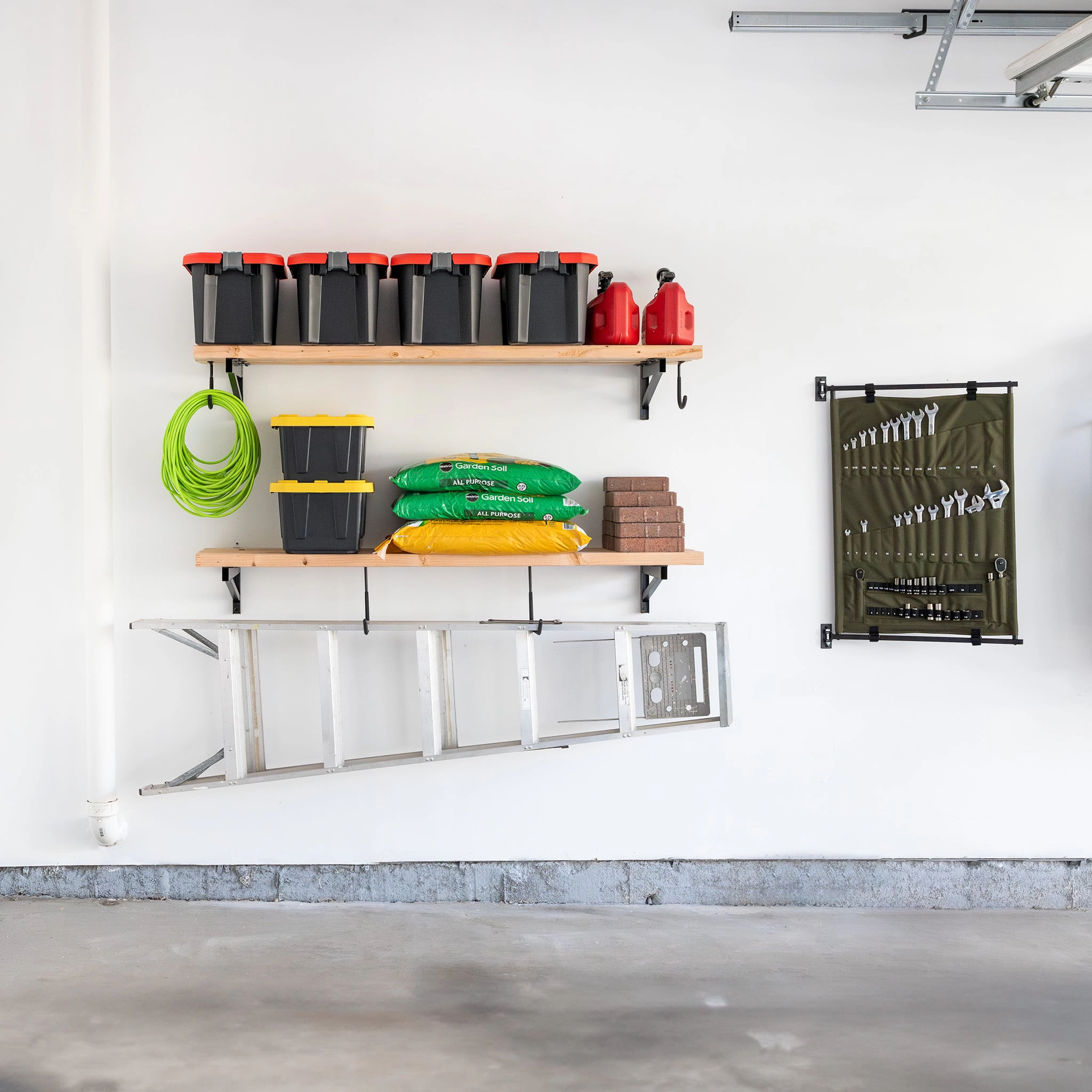 StoreYour 1' x 4' DIY Wall Shelf Brackets, Heavy Duty Garage Wall Shelves