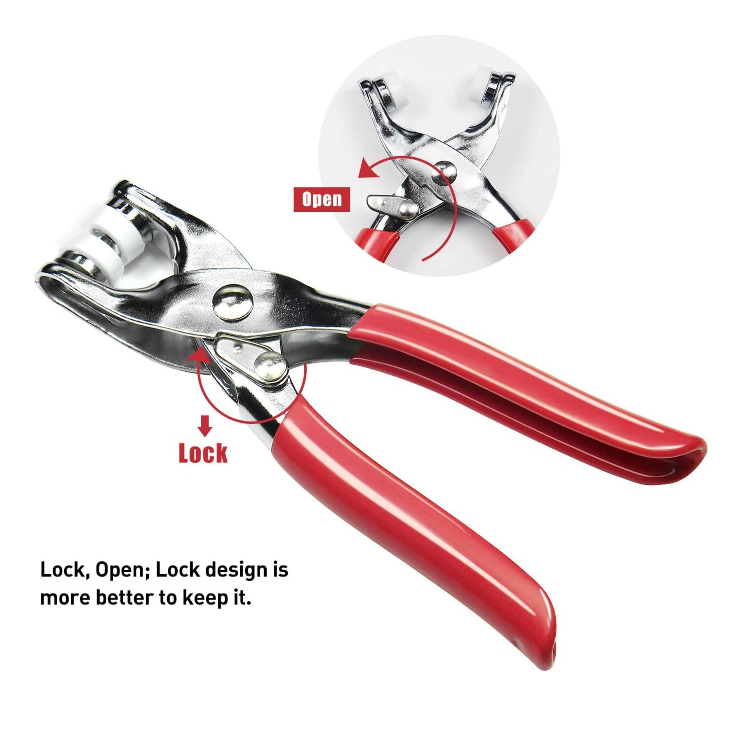 Stock Preferred 200 Set 9.5mm Metal Snap Button and Fastener Pliers Craft Kit 10 Colors