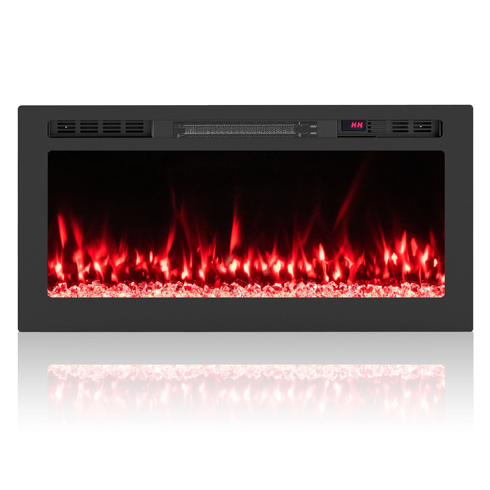 SlickBlue Smart Electric Fireplace Insert, Recessed Wall Mounted Heater