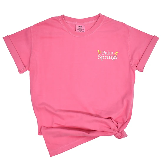 Simply Sage Market - Embroidered Palm Springs Stars - Women's Garment Dyed Graphic T-Shirt