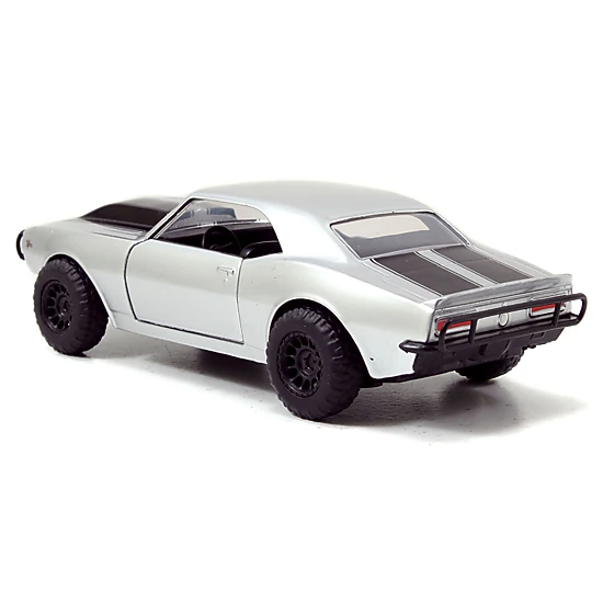 Jada Collectible Roman'S Chevrolet Camaro Z/28 Silver With Black Stripes "Fast & Furious 7" (2015) Movie 1/32 Diecast