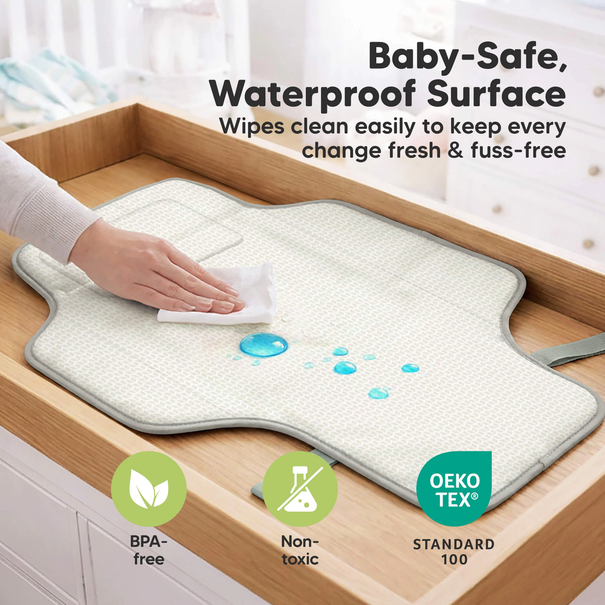 KeaBabies Flex Diaper Changing Pad for Baby Girls and Boys