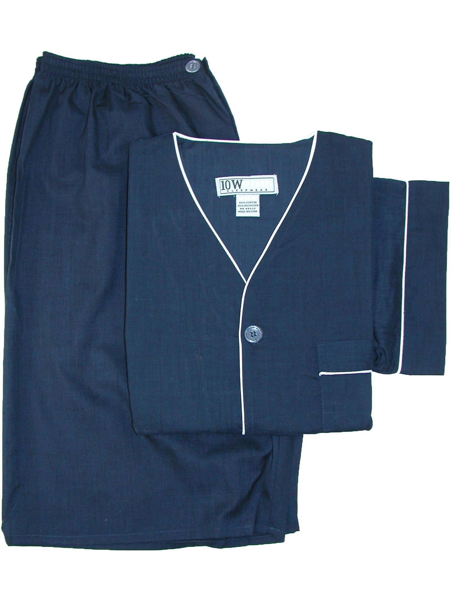 Ten West Apparel Men's Short Sleeve Leg Pajama Set