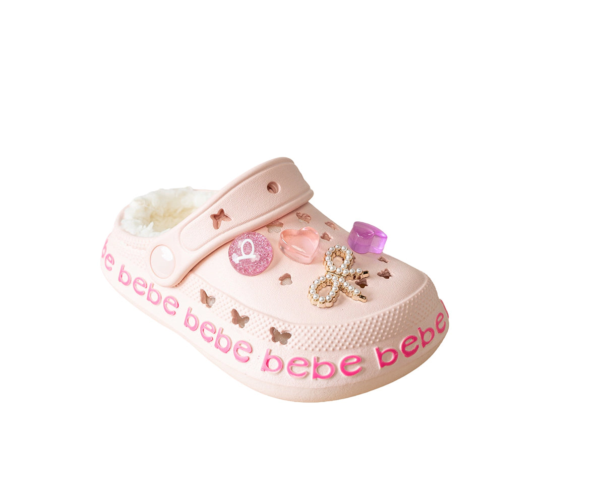 Bebe Girl's Toddler EVA Clog Slippers with Charms