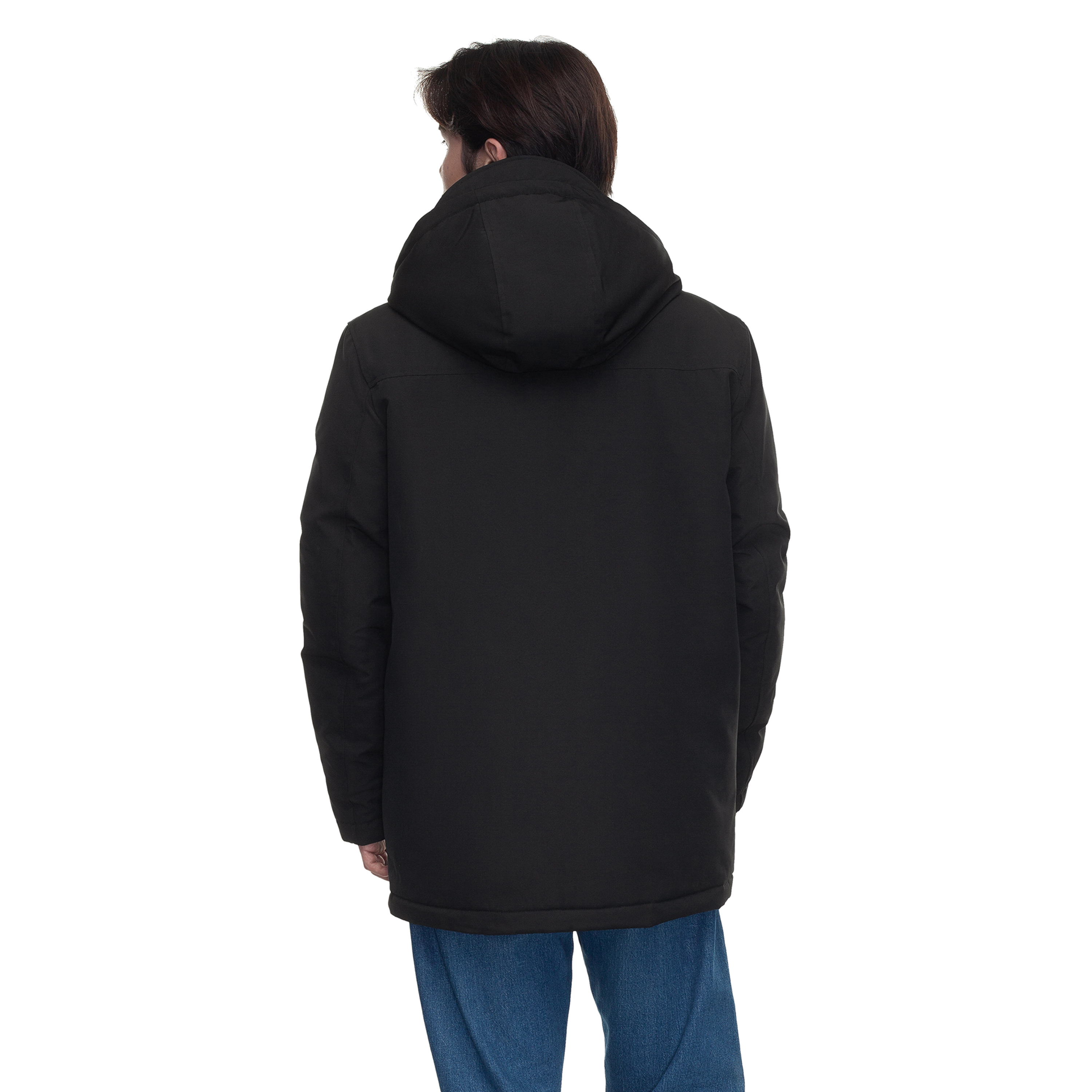 Rokka&Rolla Mens Hooded Mid-Length Parka Jacket