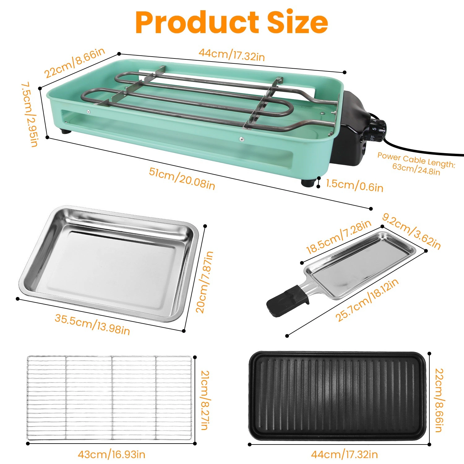 GBruno 2-in-1 Electric Indoor Grill With Grill Net