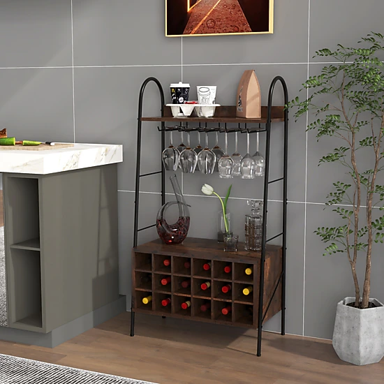 Hivvago 5-Level Kitchen Storage Rack with Wine Holder