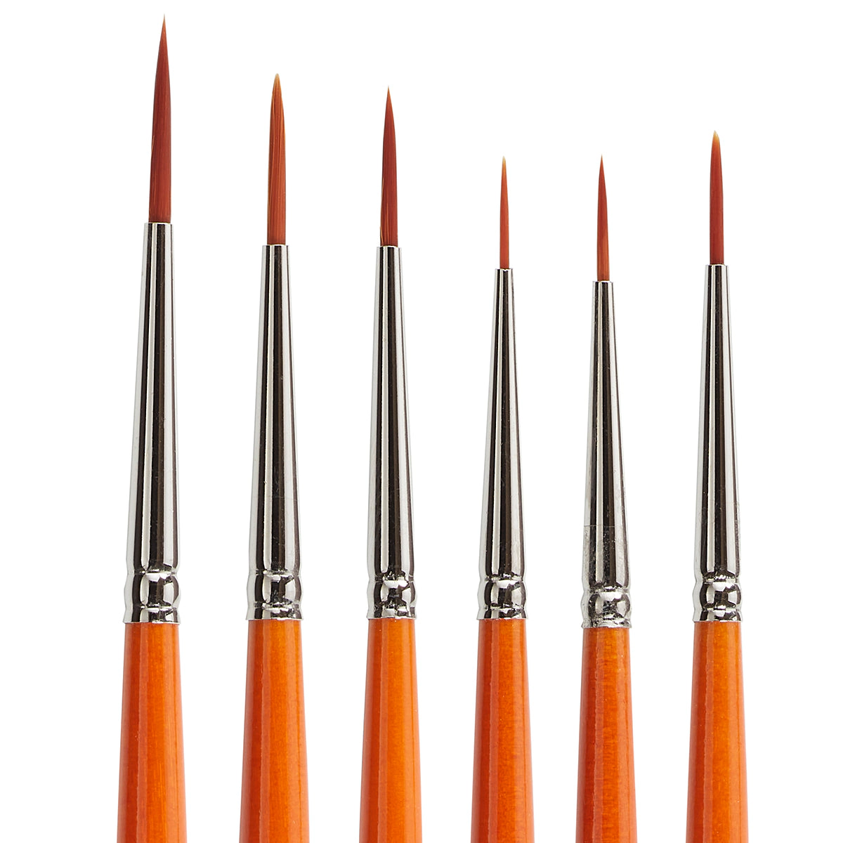 KINGART Radiant™ 6350 Liner Golden Synthetic Brush Set - 6 pc