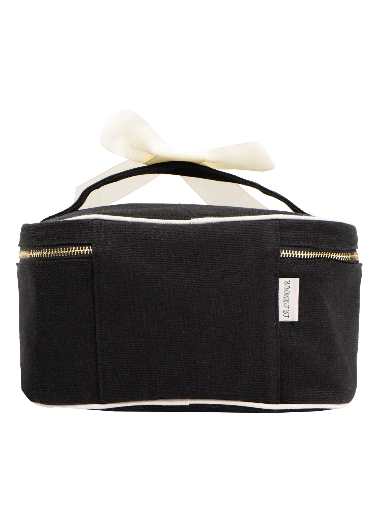La L'Amour 16 oz Cotton Canvas Top-Handle Makeup Train Case