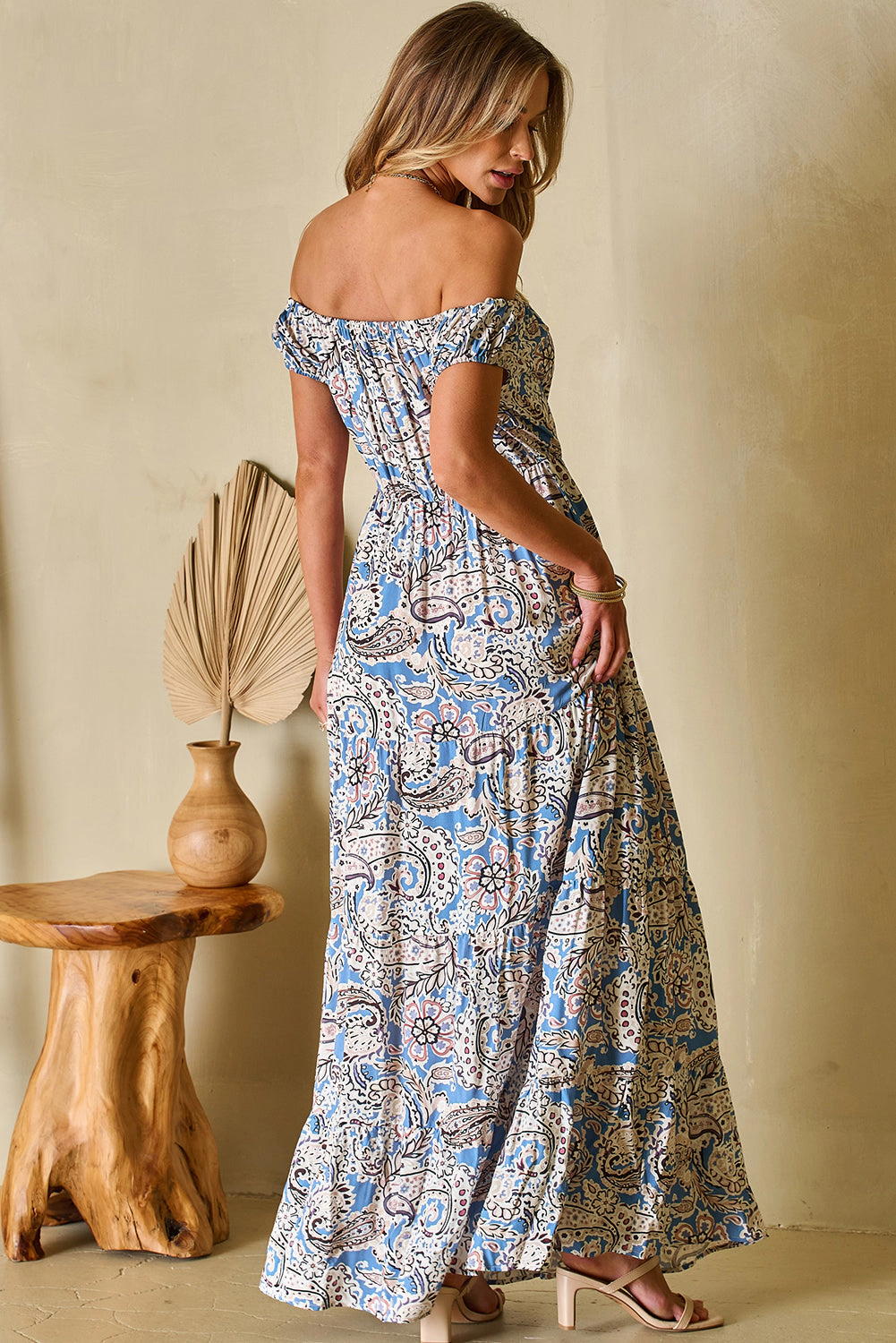Threaded Pear Women's Bria Off Shoulder Maxi Dress