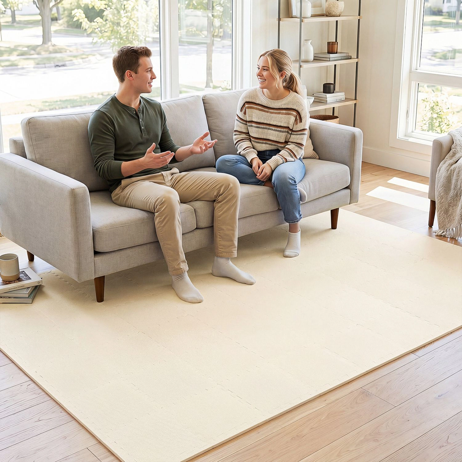 SlickBlue Unisex Interlocking EVA Foam Exercise Floor Mats