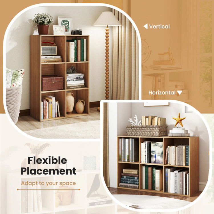Hivvago Modern 6-Cube Bookcase with Anti-tipping Kits for Bedroom Living Room
