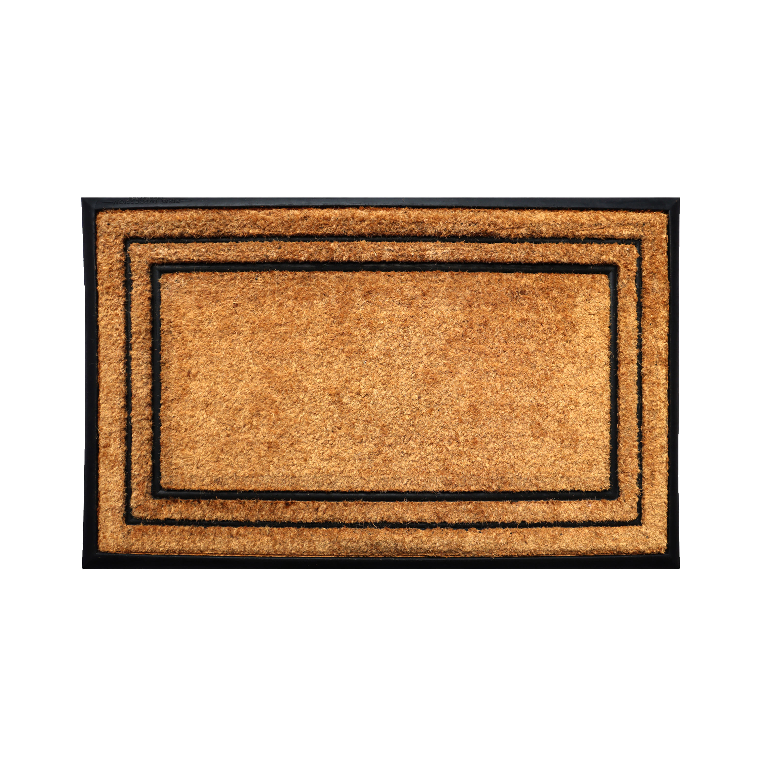 A1HC Coir and Rubber Door Mat 24x39 Inches Heavy Duty Non-Slip Dirt-Trapping Plain Border