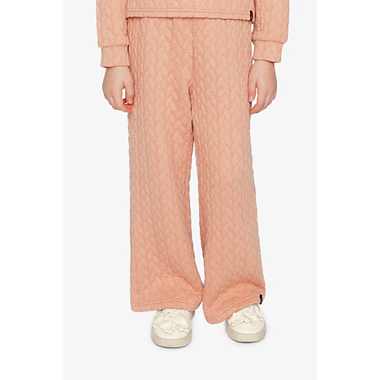 Deux par Deux Girls Quilted Diamond Jacquard Wide Leg Pants
