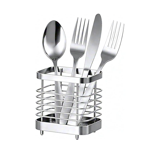 Stock Preferred Stainless Steel Utensil Holder and Drying Rack for Kitchen Counter