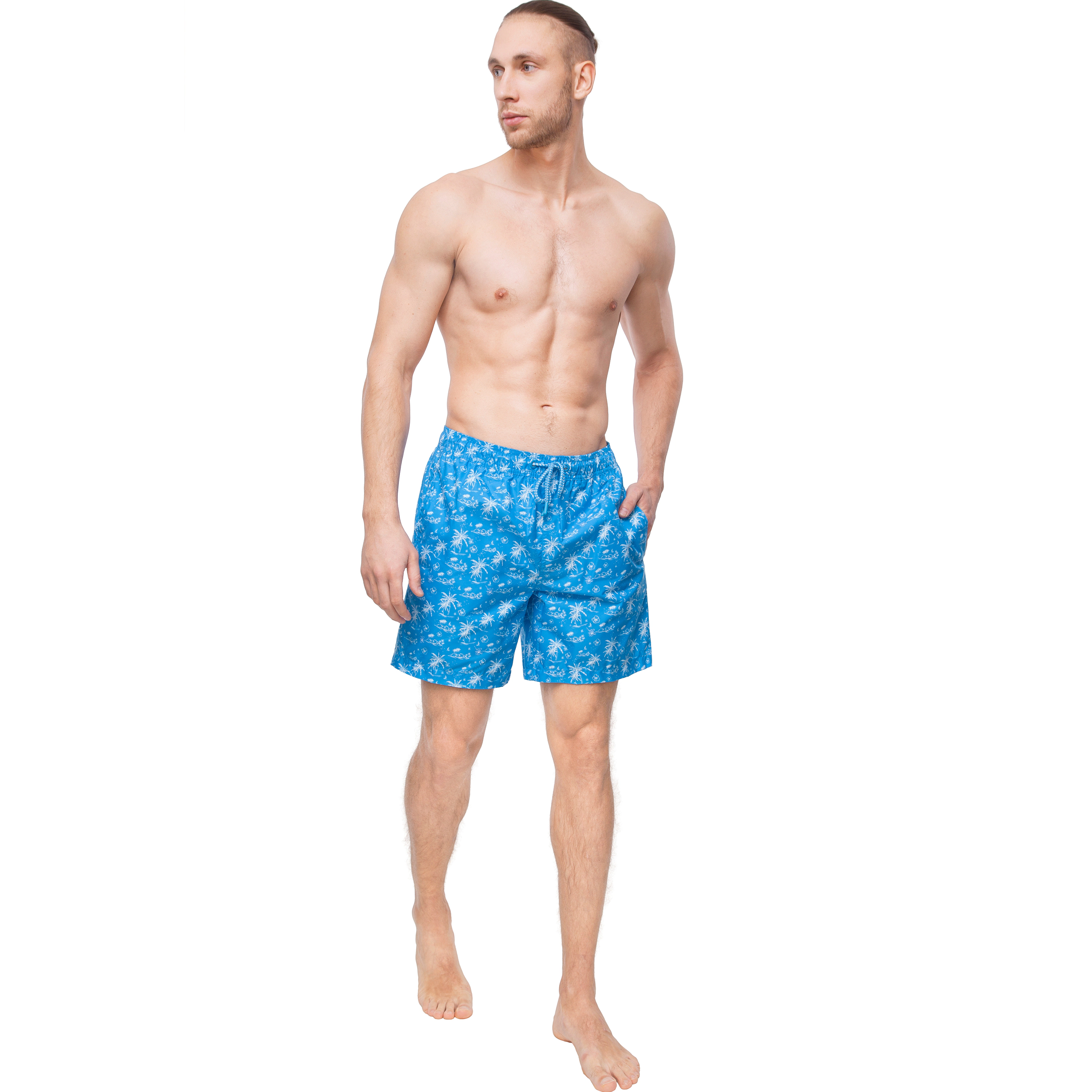 Rokka&Rolla Mens 7" Swim Trunks with Compression Liner