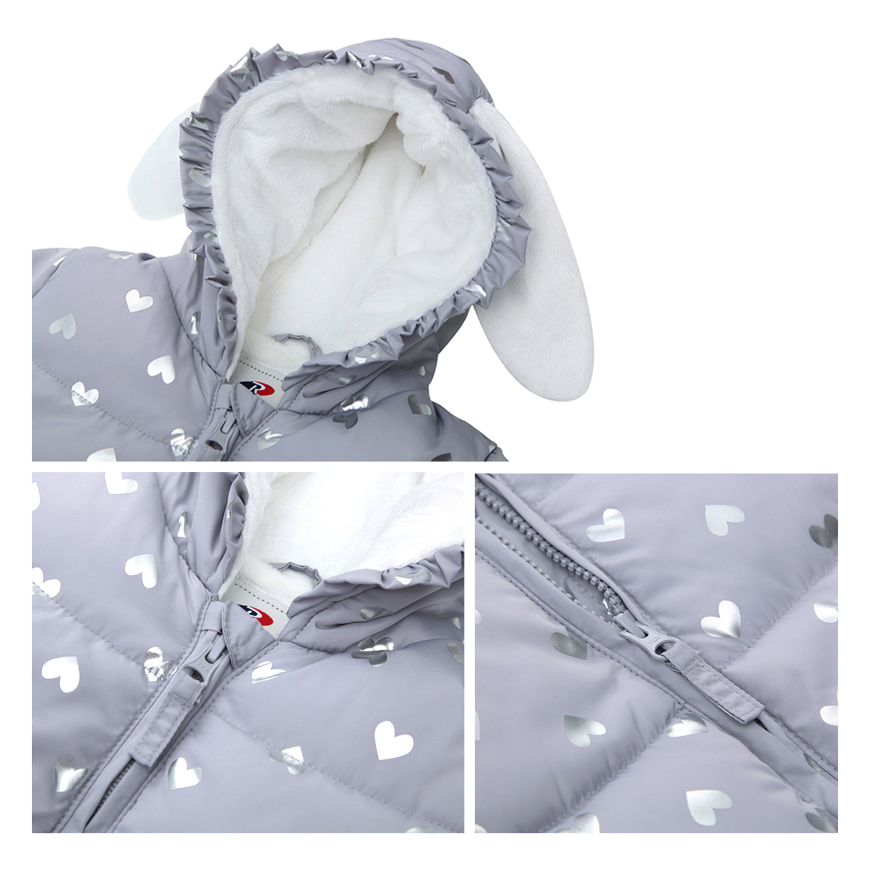 Rokka&Rolla Baby Girls Soft Fur Hooded Puffer Jacket