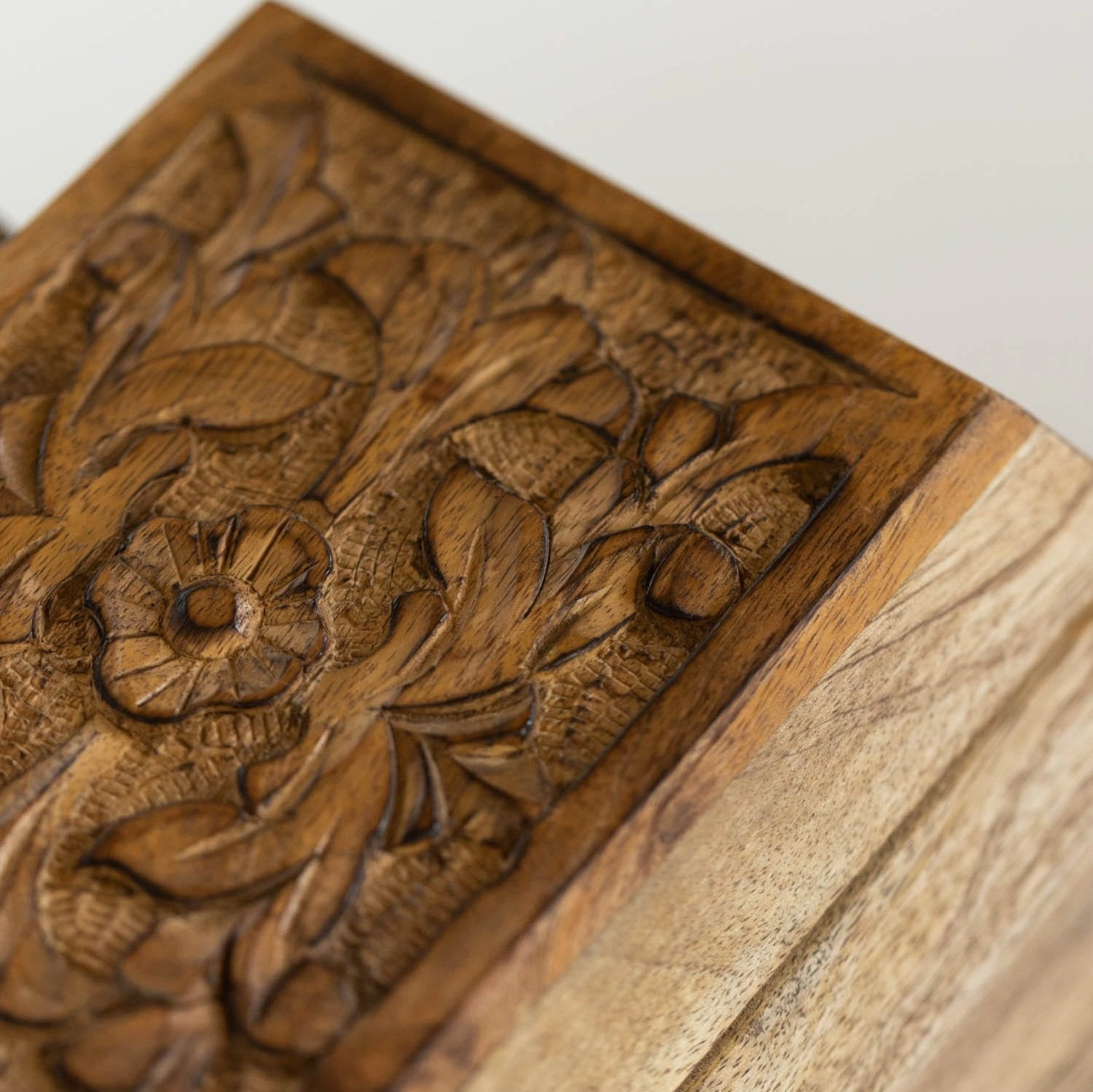 Ten Thousand Villages Phoolon Mango Wood Jewelry Box