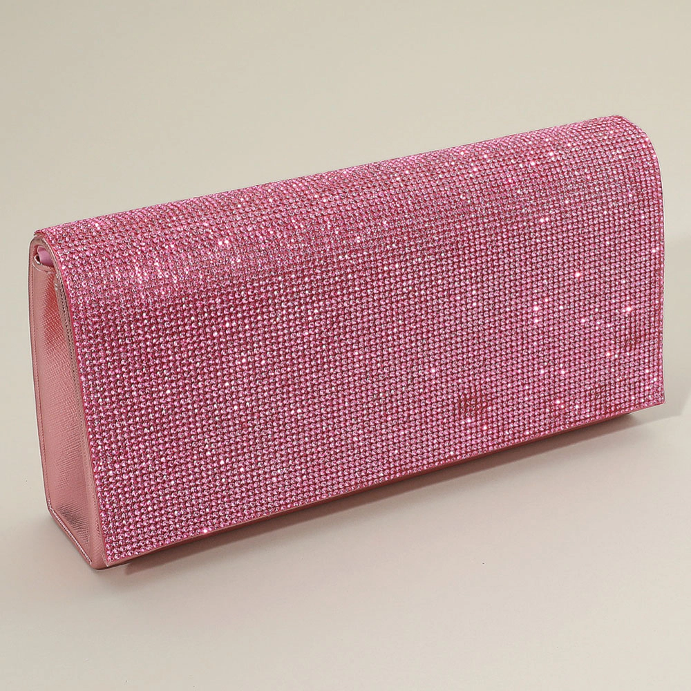 Fashnzfab Bling Studded Evening Clutch Bag / Crossbody Bag