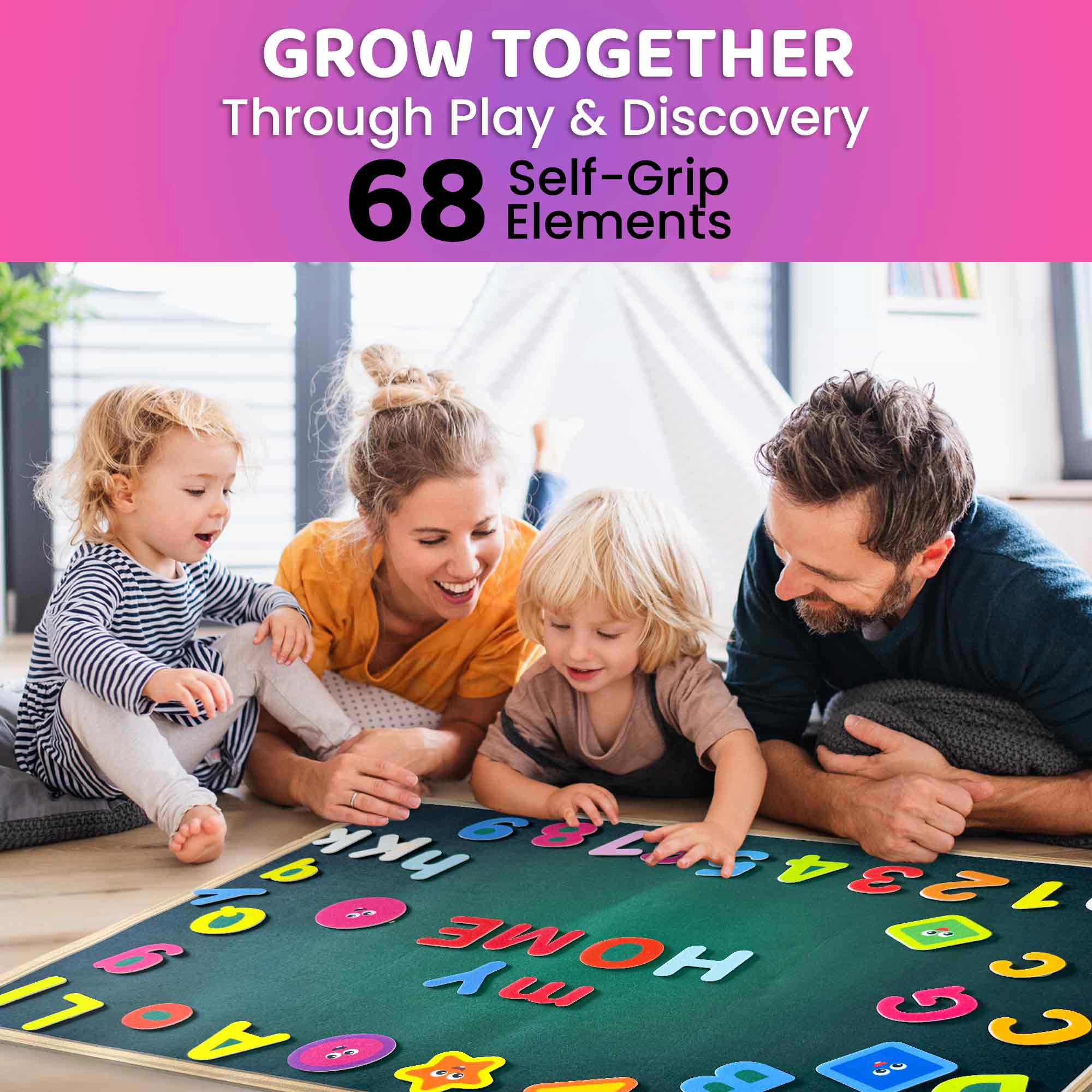 QUOKKA ABC Felt Board Learning Set, Interactive Alphabet & Preschool Activities, Ages 3+