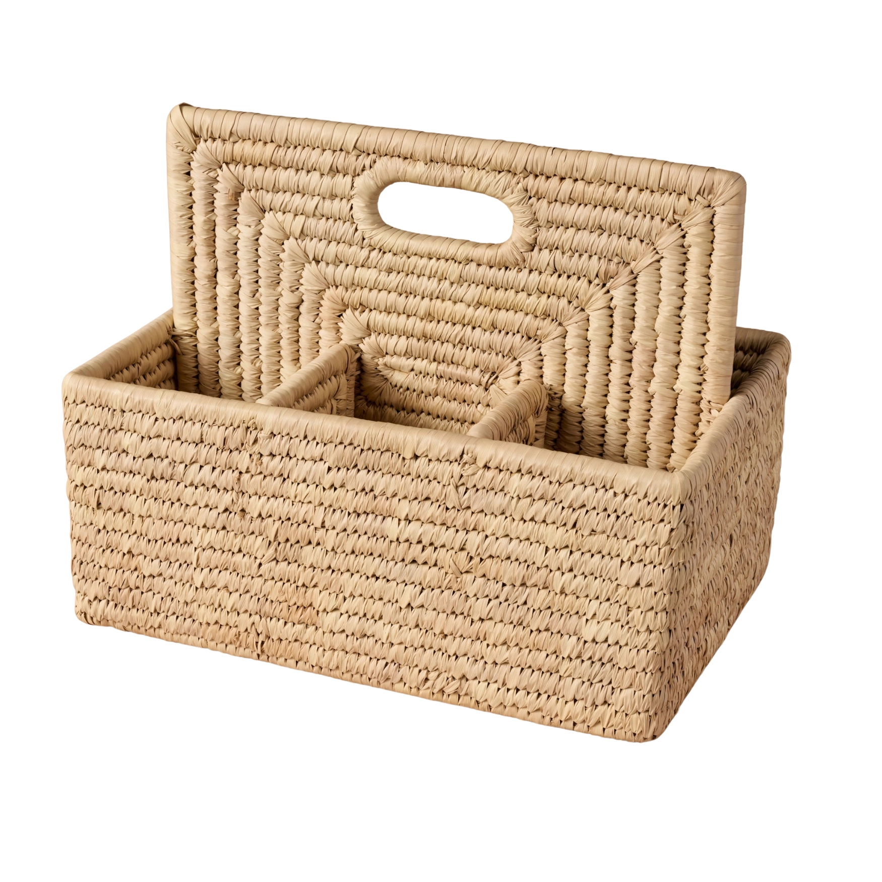 Ten Thousand Villages Pleta Woven Date Palm Leaf Utensil Caddy