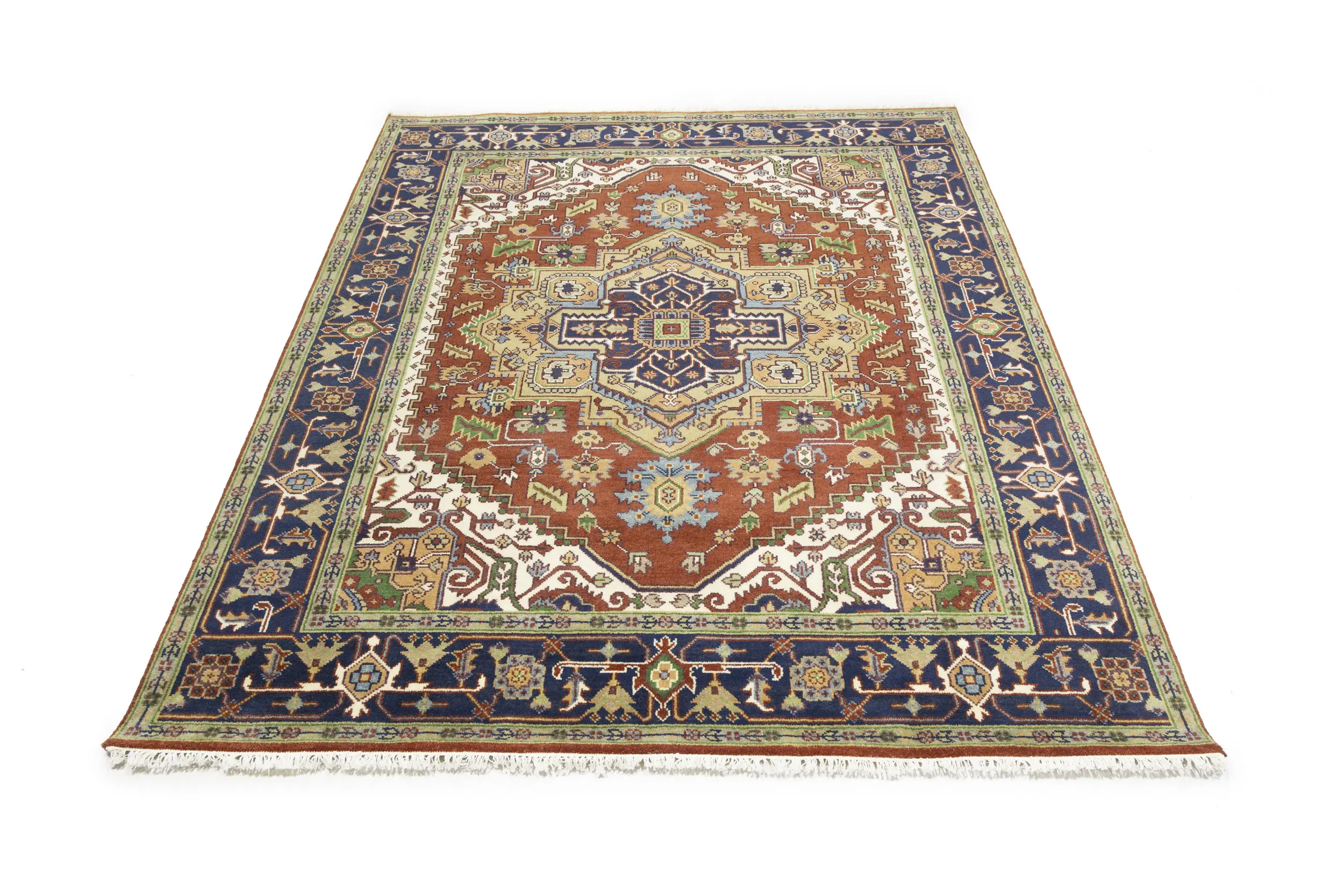 Magic Rugs 8'3 X 10'0 Rusty Red Heriz Hand Knotted Oriental Wool Rug