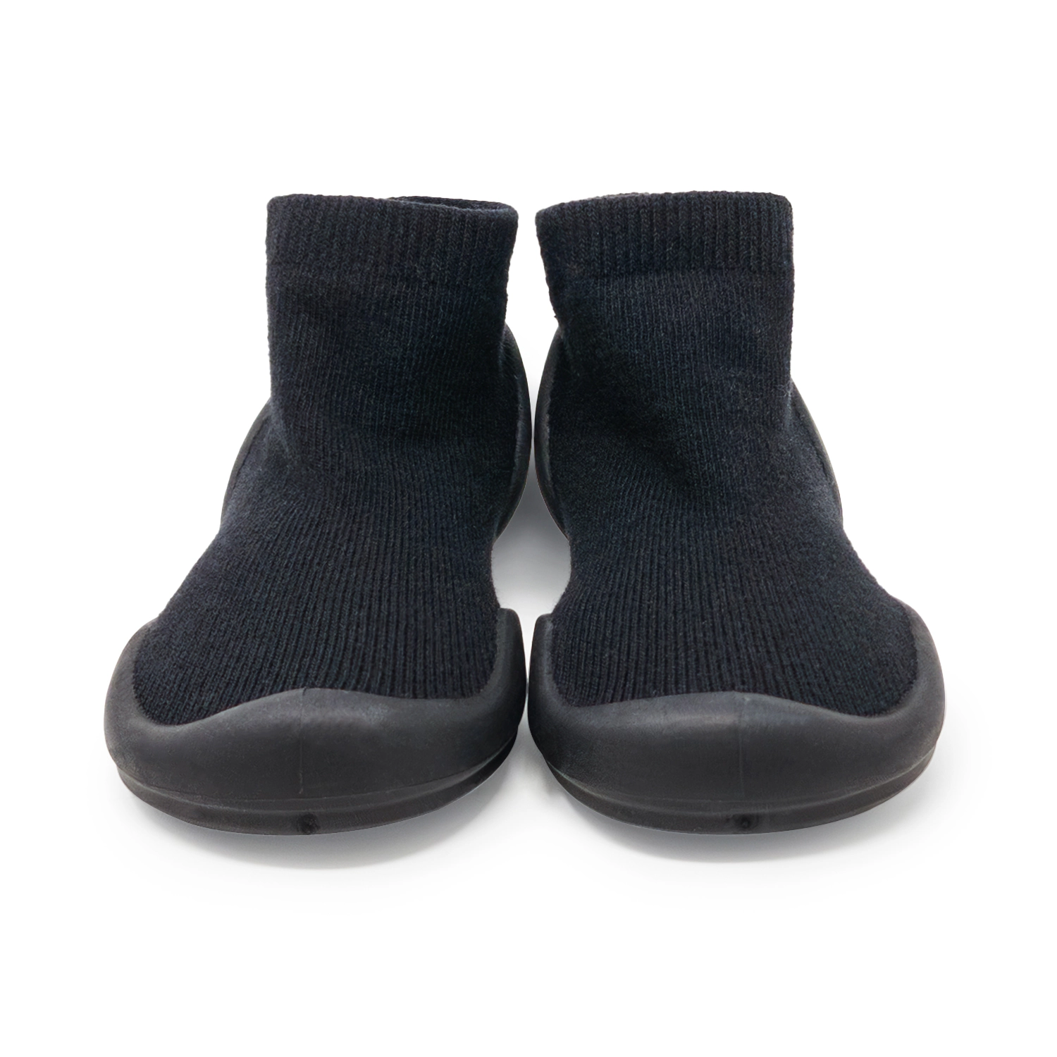 Komuello Toddler First Walk Sock Shoes - Simple Black