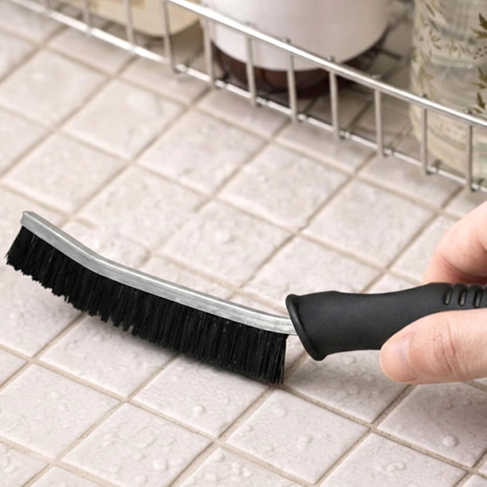 Cheer Collection 3-Pack Crevice Cleaning Brushes for Grout, Window Tracks, Drains and Corners