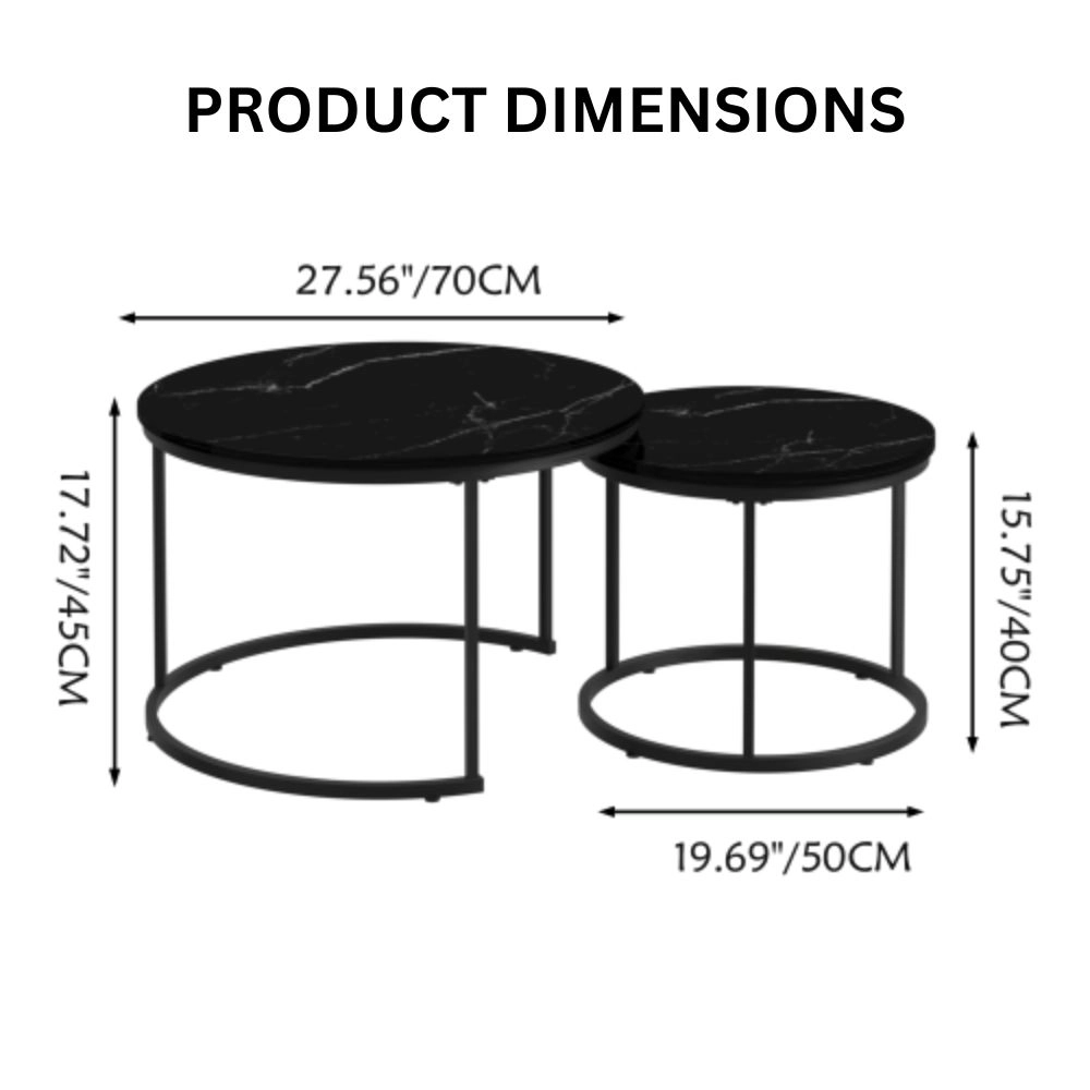 GOODSILO Functional Multi-Use Wood and Metal Flat Accent Table