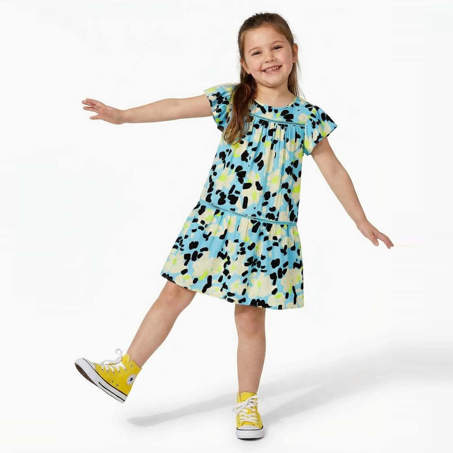 Rockets of Awesome Floral Drop Waist Dress for Girls