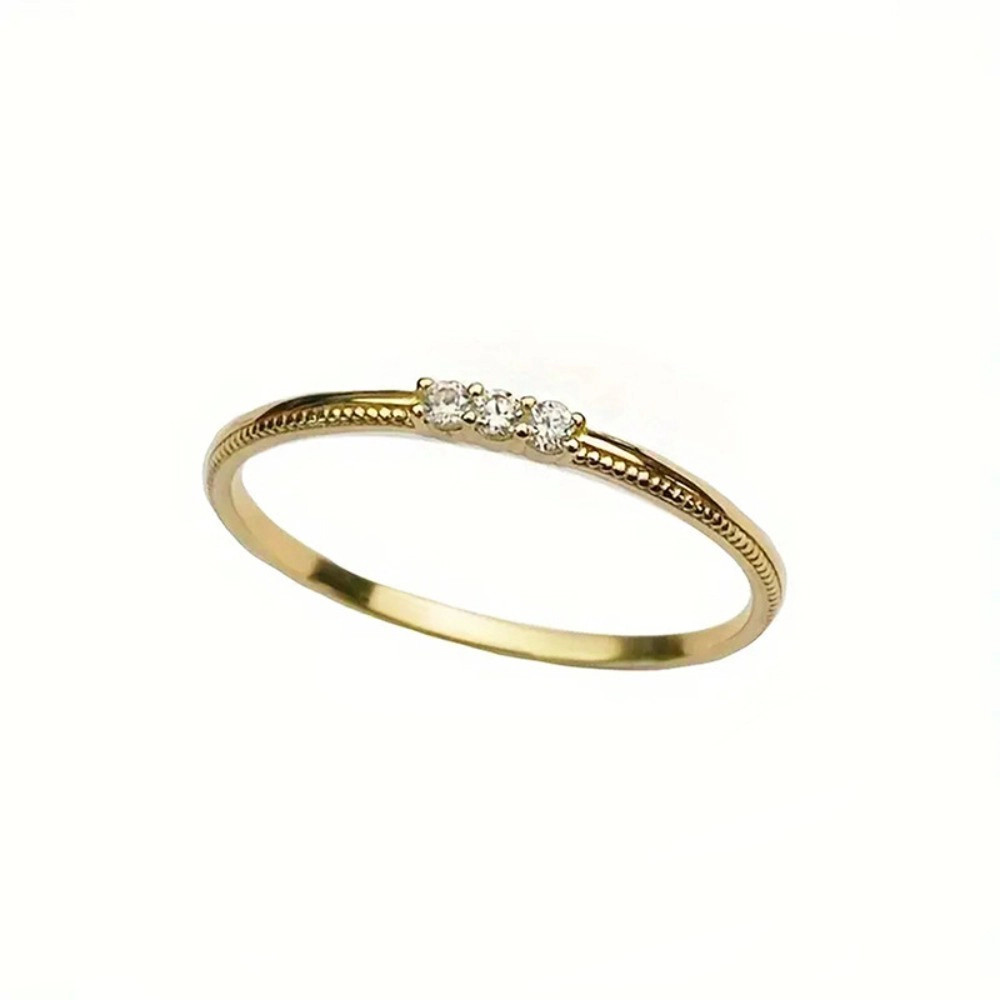 Minimalist Zircon Thin Band Ring for Women Party Daily Wear Fashion Jewelry