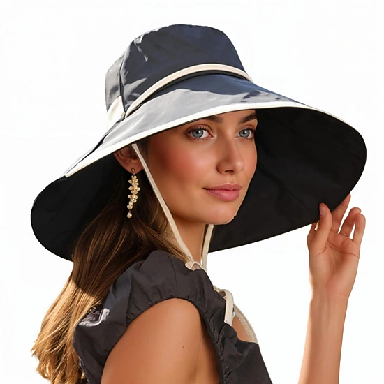Anna-Kaci Women's Wide Brim Soft Sun Hat with Tie Strap Lightweight Casual Headwear