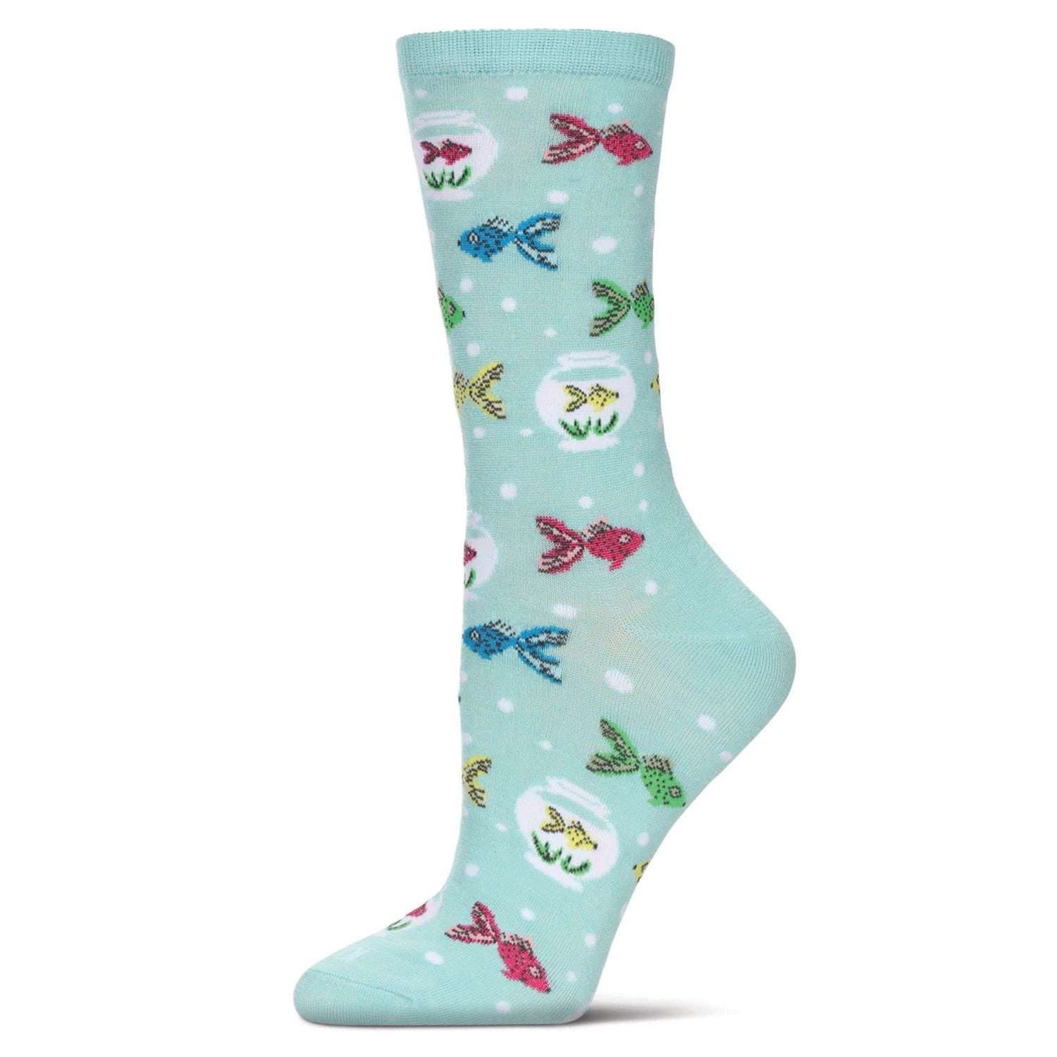 MeMoi Women's Goldfish Rayon From Bamboo Crew Socks