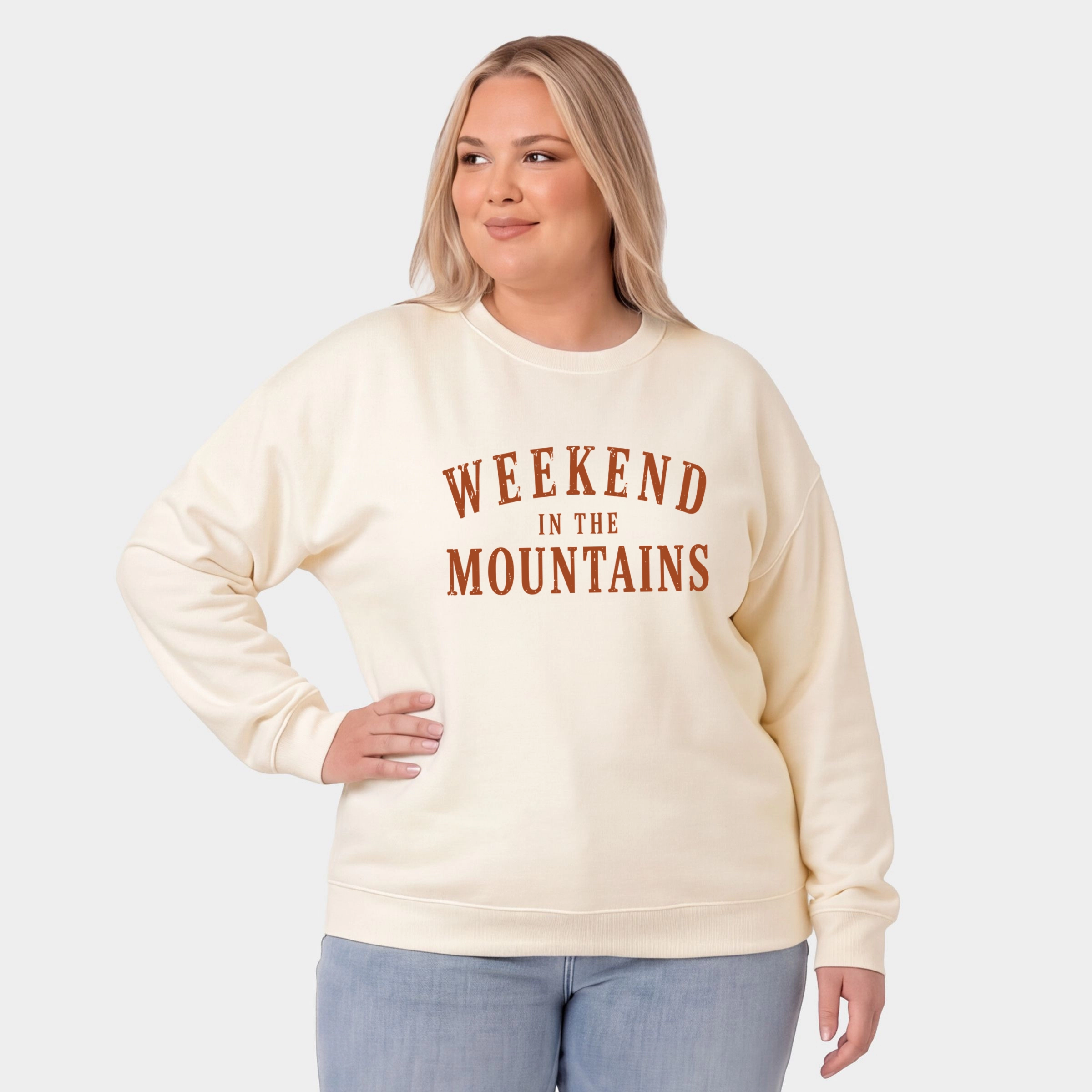 Simply Sage Market - Women's Plus Sized Graphic Sweatshirt Weekend the Mountains