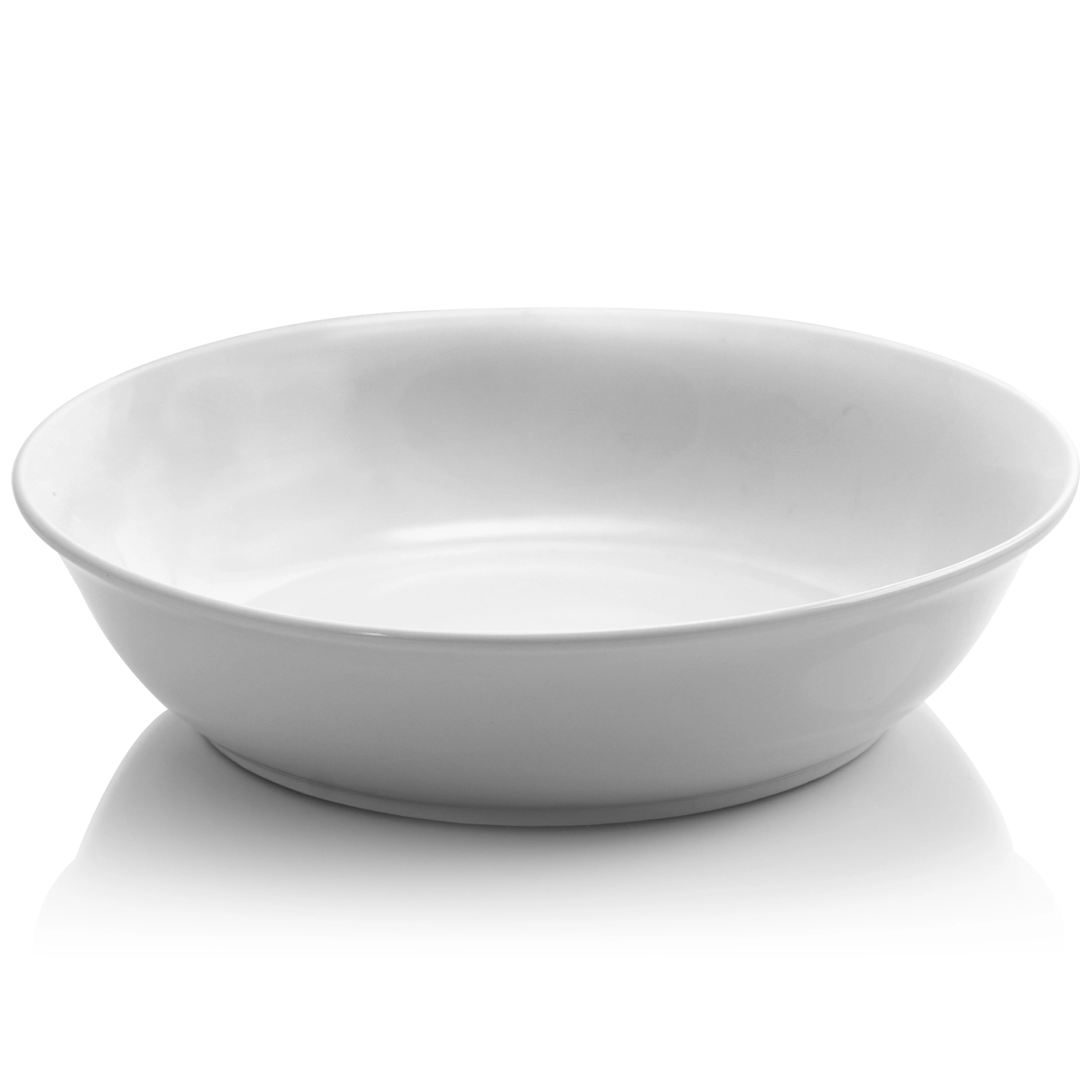 Gibson Home Wide 8.75 in. Stoneware Dinner and Serving Bowls in White, Set of 4
