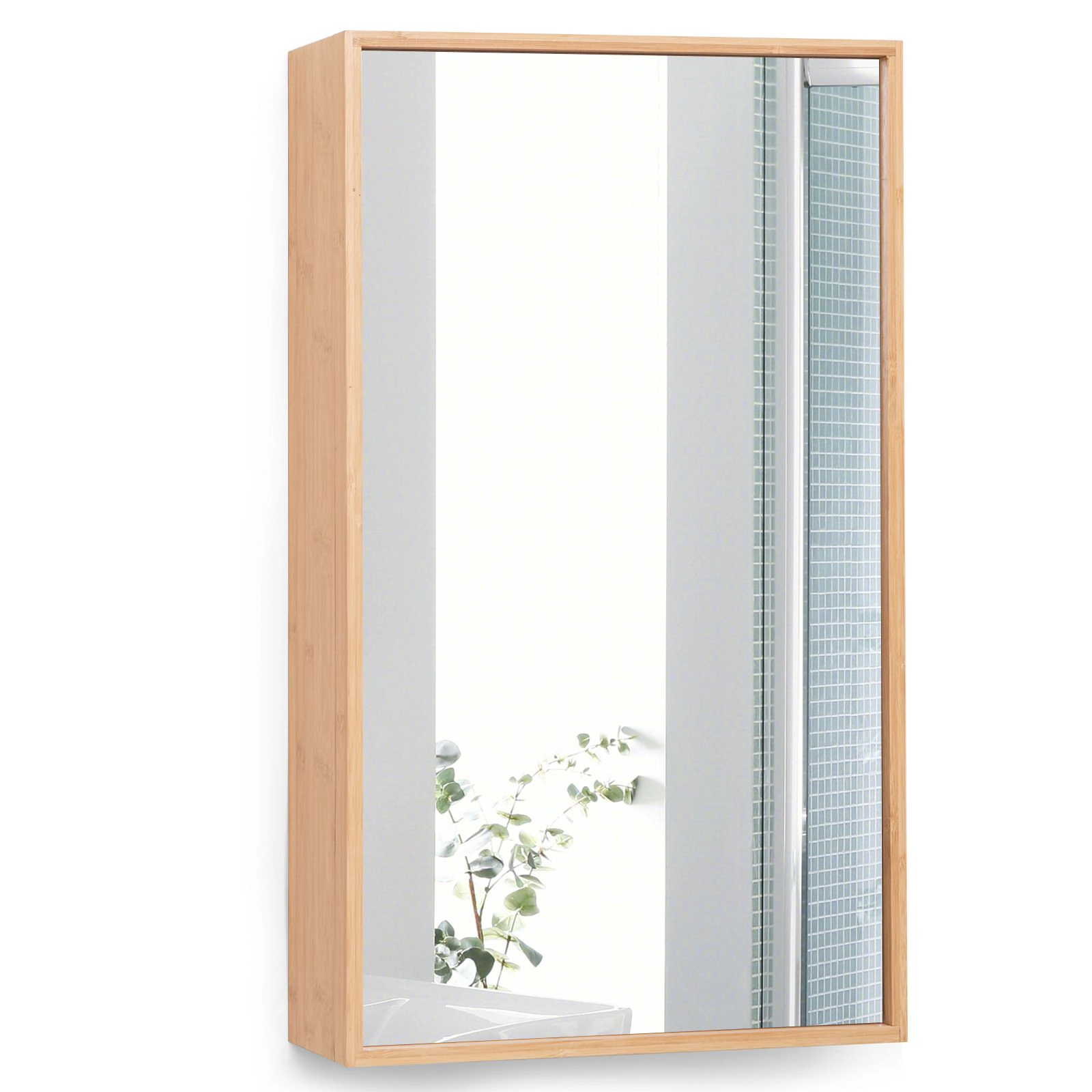 SlickBlue Wall Mounted Bathroom Mirror Cabinet, Storage