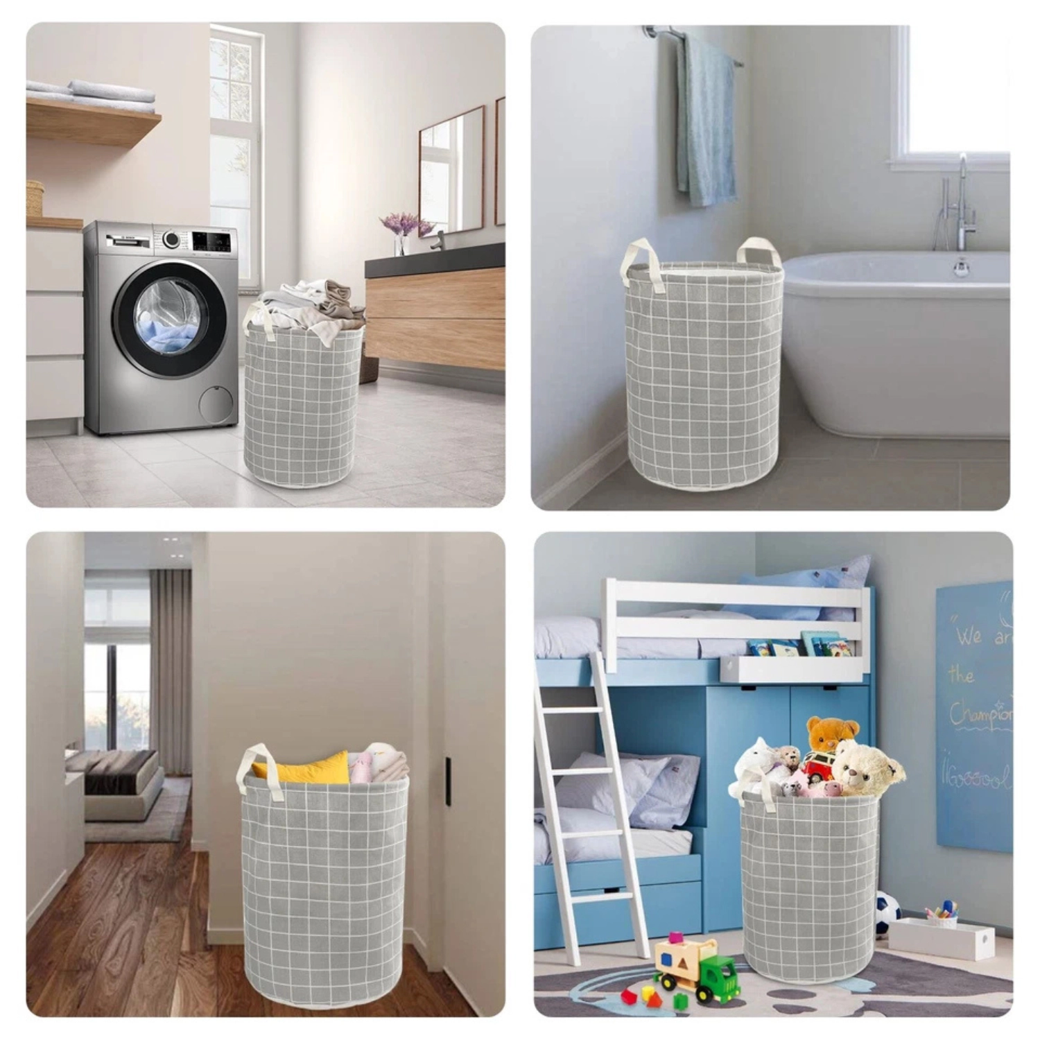 SS Design Large Foldable Storage Laundry Hamper, Dirty Clothes Basket, Wash Bag Organizer